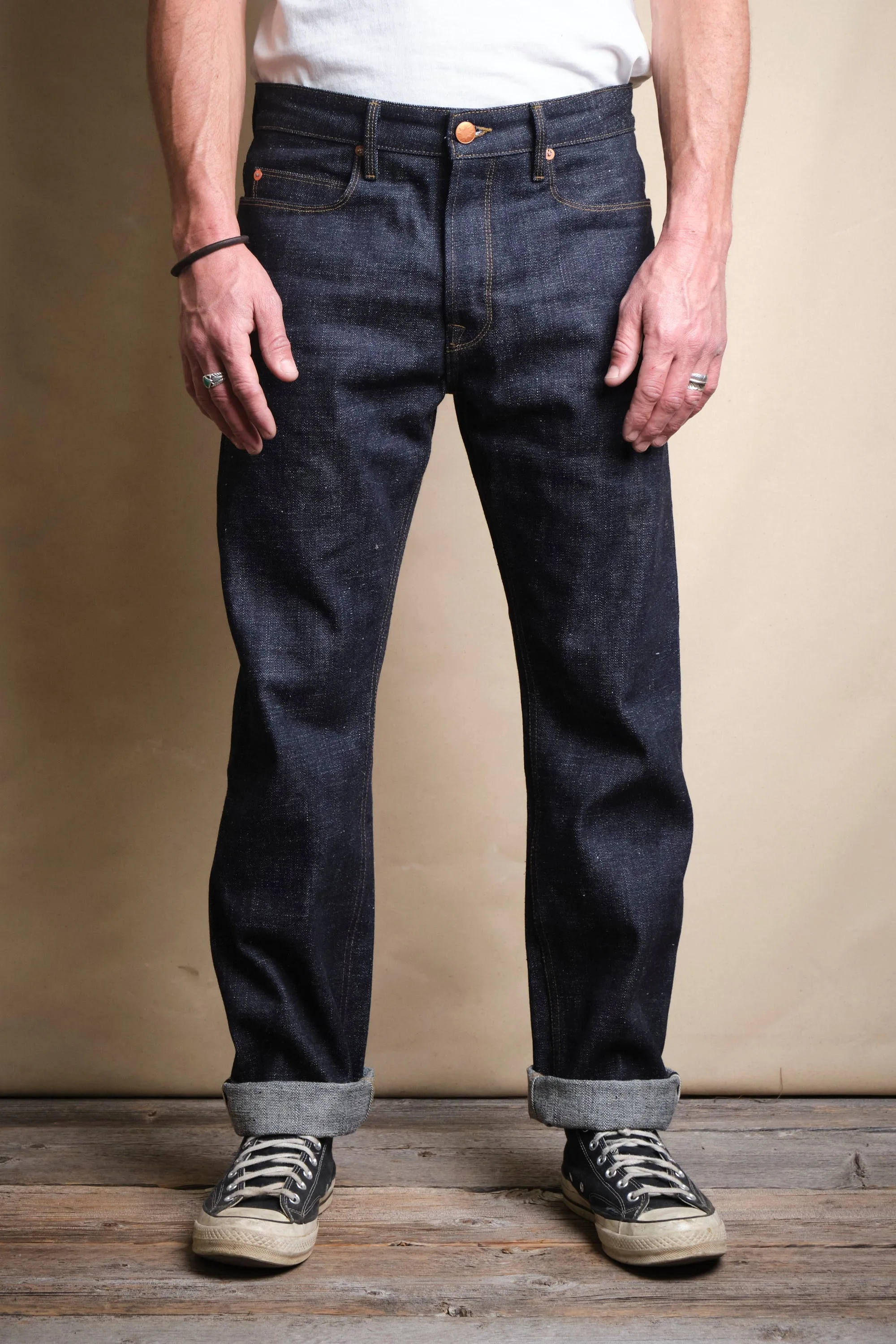 Trabuco Classic Straight 17 Ounce Indigo Denim sold by Freenote Cloth