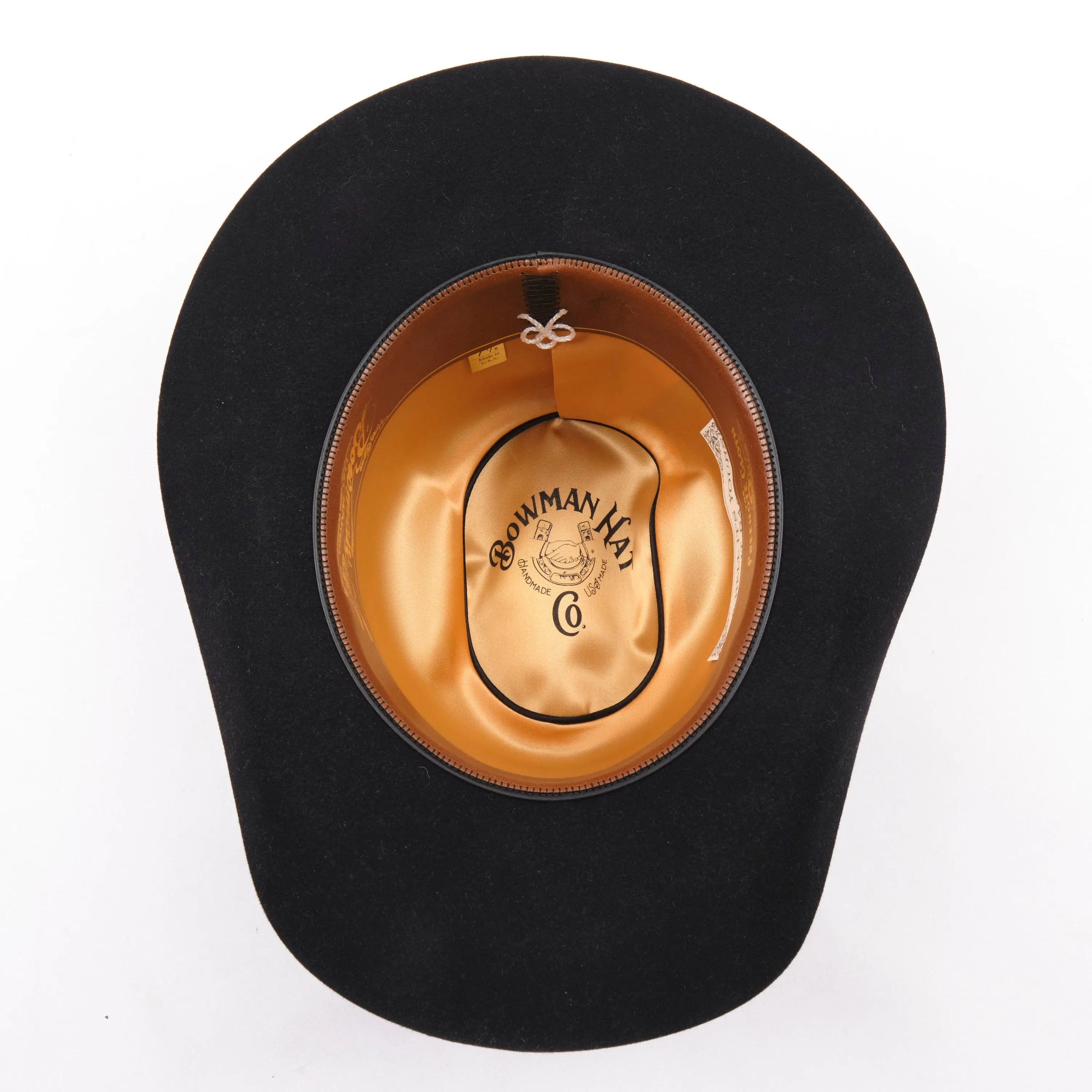 Bowman Hat Co. x Freenote Cloth Cattleman Western Hat Black sold by Freenote Cloth product image thumbnail 4
