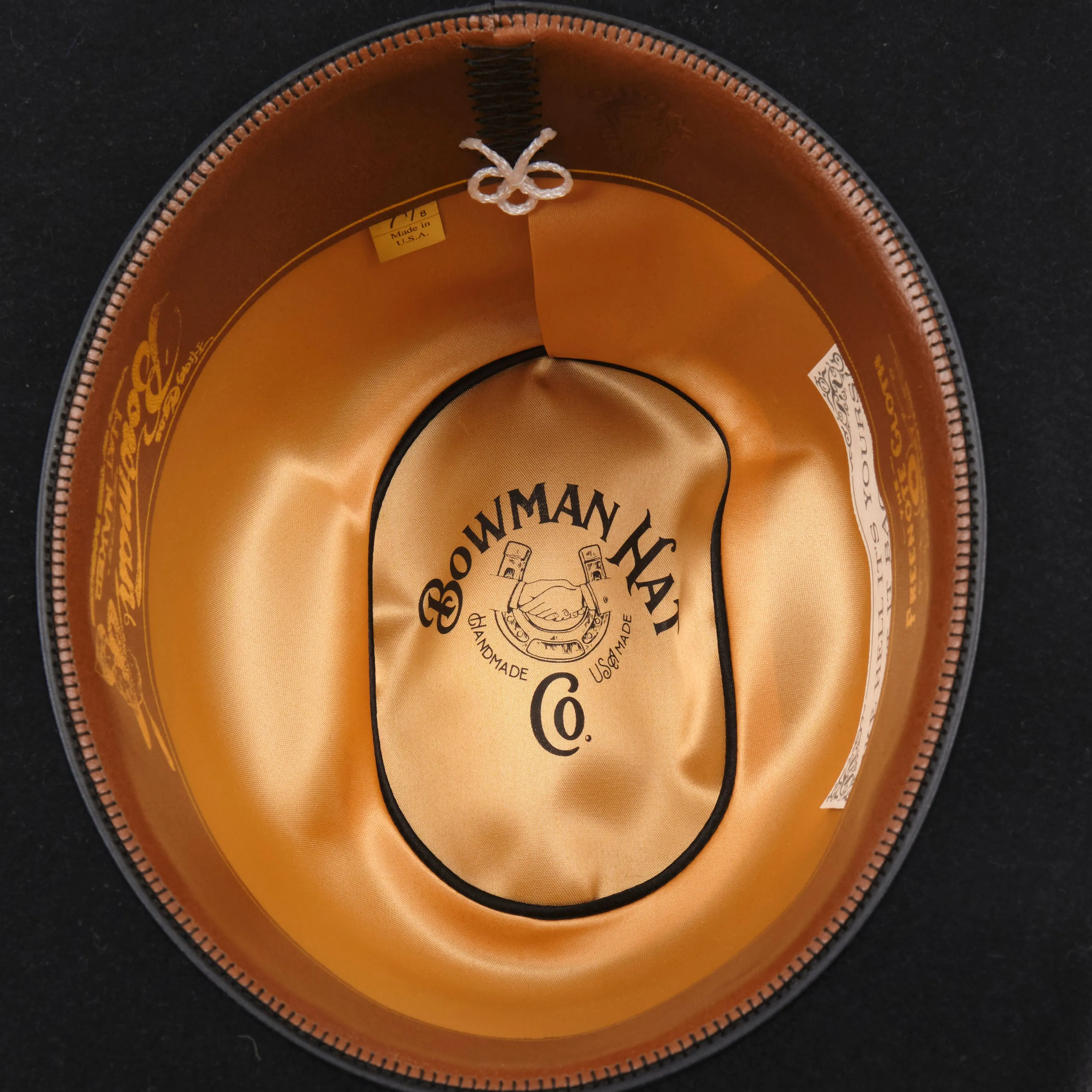 Bowman Hat Co. x Freenote Cloth Cattleman Western Hat Black sold by Freenote Cloth product image thumbnail 5