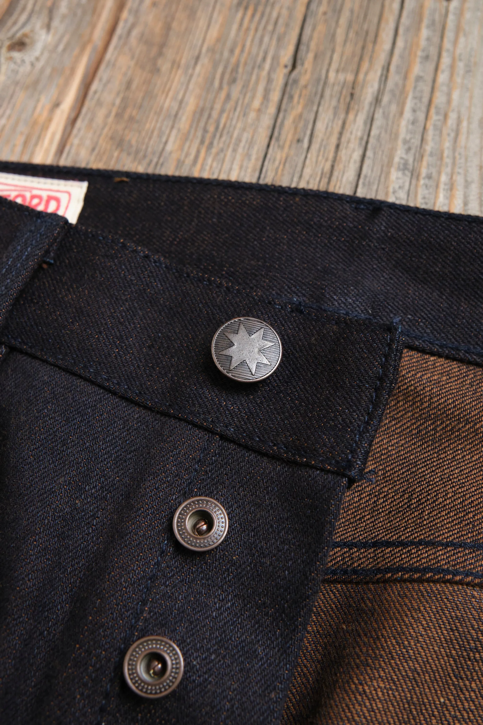 Belford Straight 16 Ounce Indigo Brown Denim sold by Freenote Cloth product image thumbnail 4