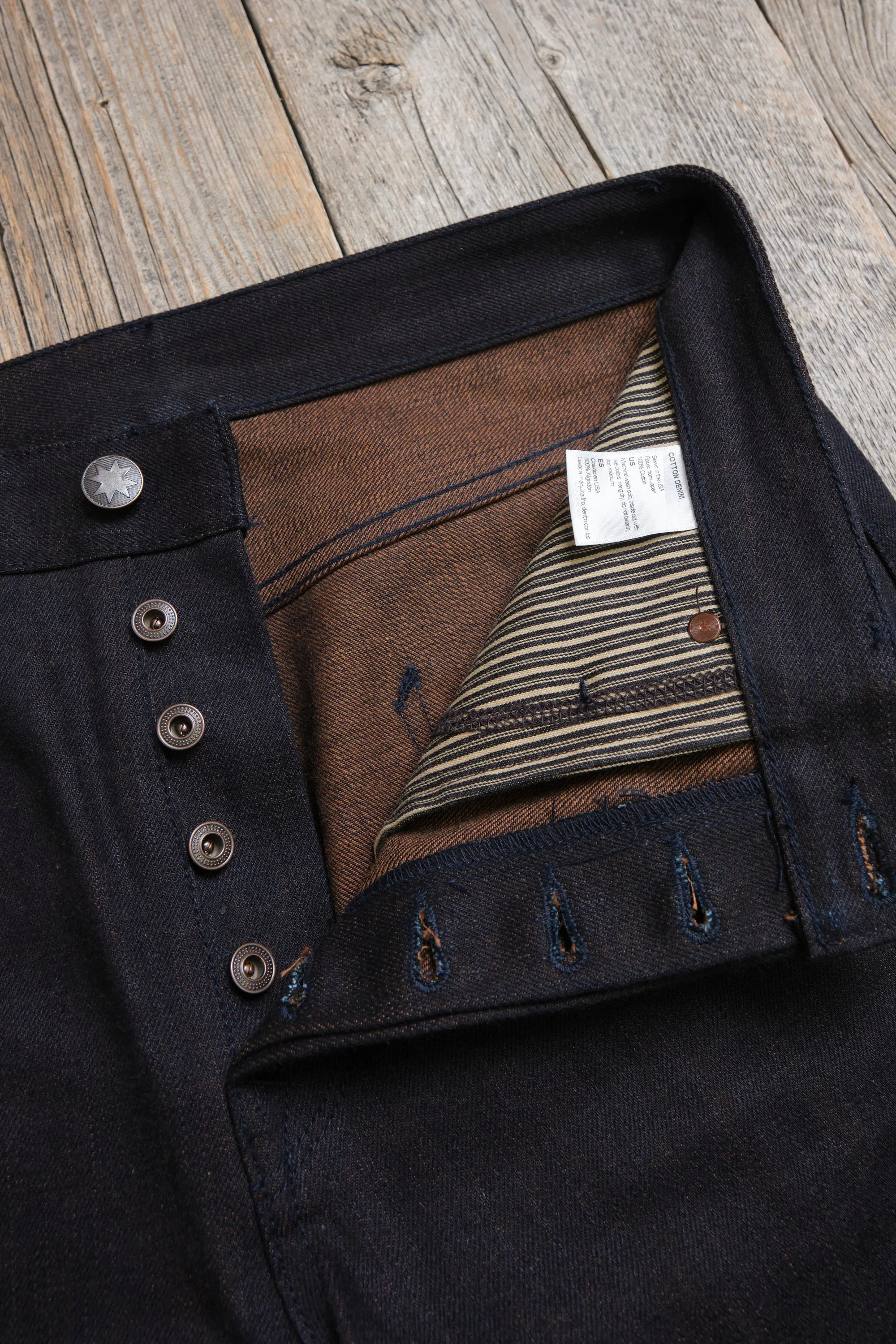 Belford Straight 16 Ounce Indigo Brown Denim sold by Freenote Cloth product image thumbnail 5