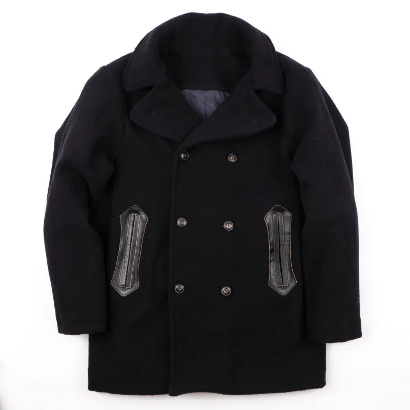 Larson Peacoat Midnight Navy sold by Freenote Cloth