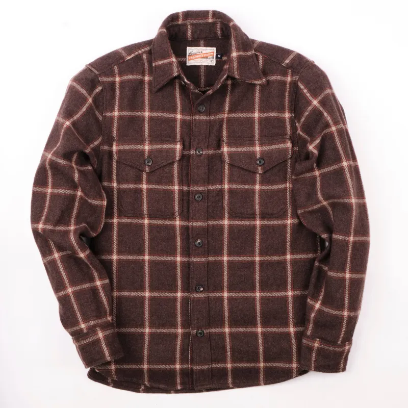 Kamas Brown Wool Plaid sold by Freenote Cloth