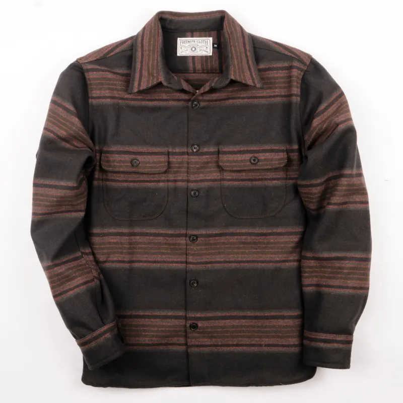 Benson Black Stripe Wool sold by Freenote Cloth