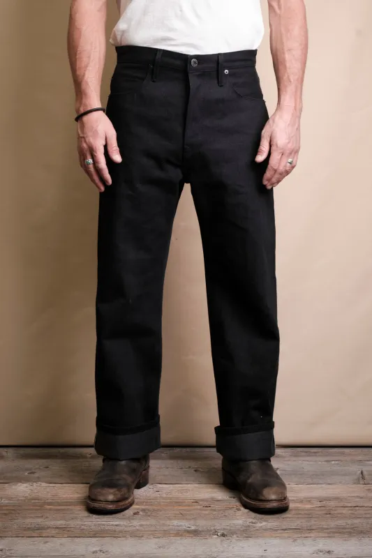 Modesto 14.25 Ounce Black Grey Denim sold by Freenote Cloth