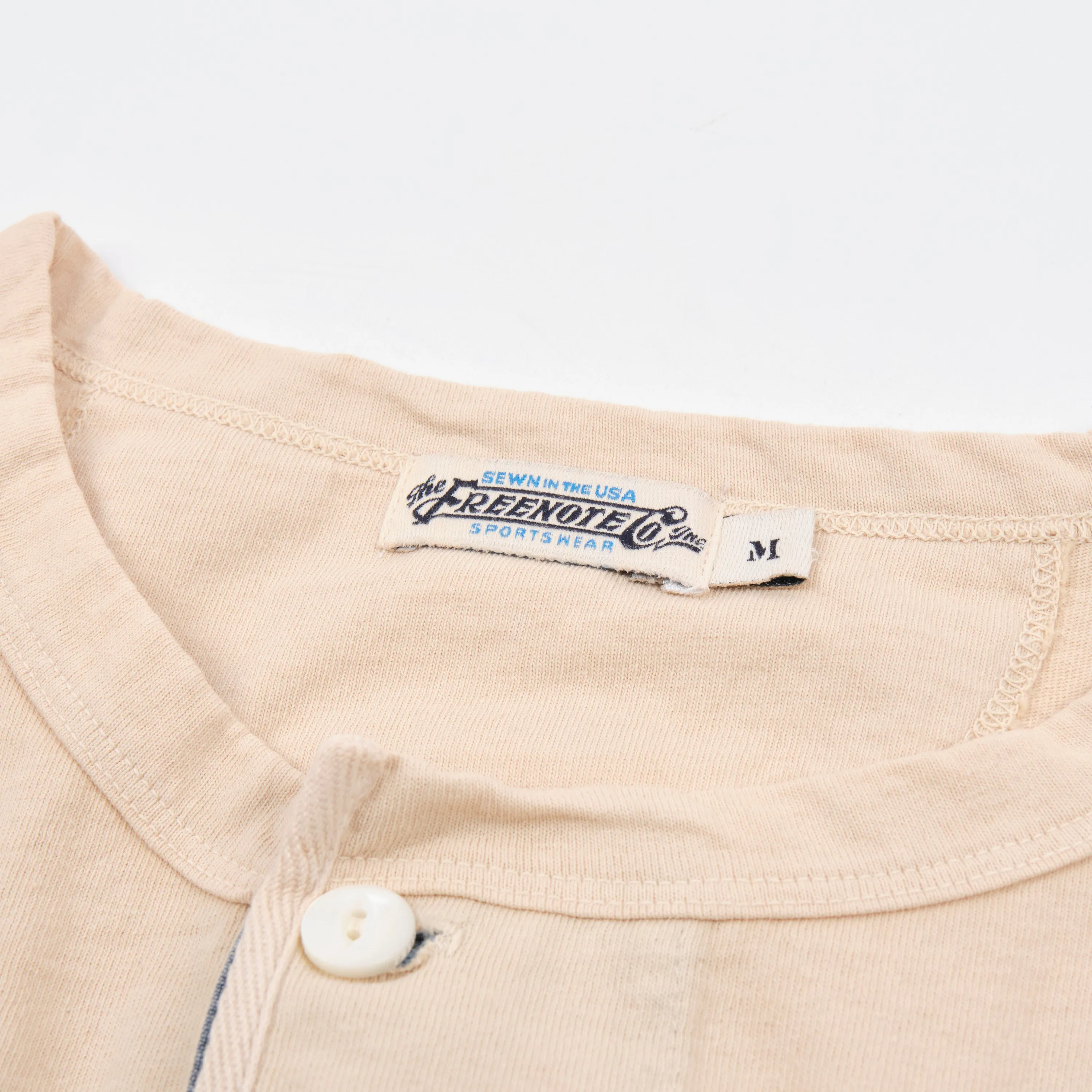 9 Ounce Henley L/S Cream sold by Freenote Cloth product image thumbnail 2