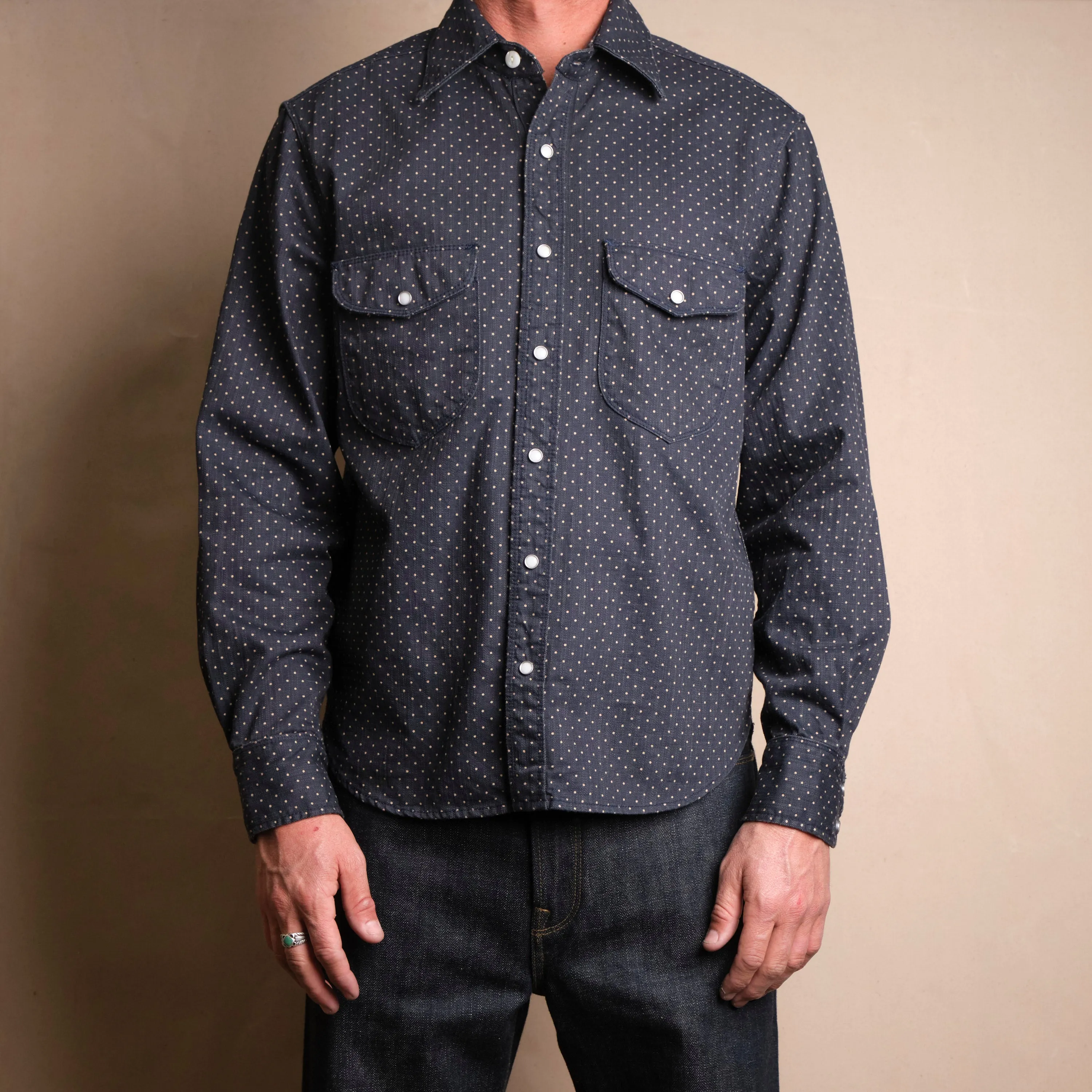Bodie Navy Polkadot sold by Freenote Cloth product image thumbnail 2