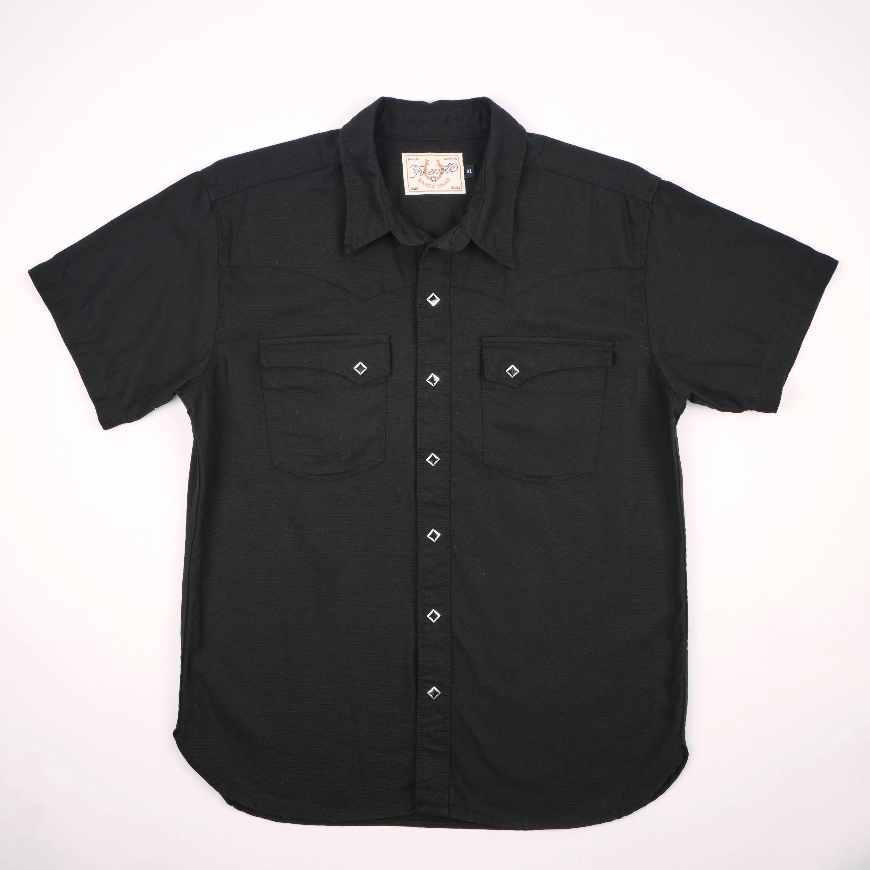 Calico S/S 9 Ounce Black sold by Freenote Cloth