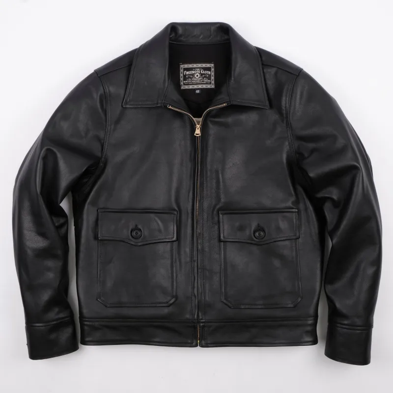 Alcorn Leather Black Cowhide sold by Freenote Cloth