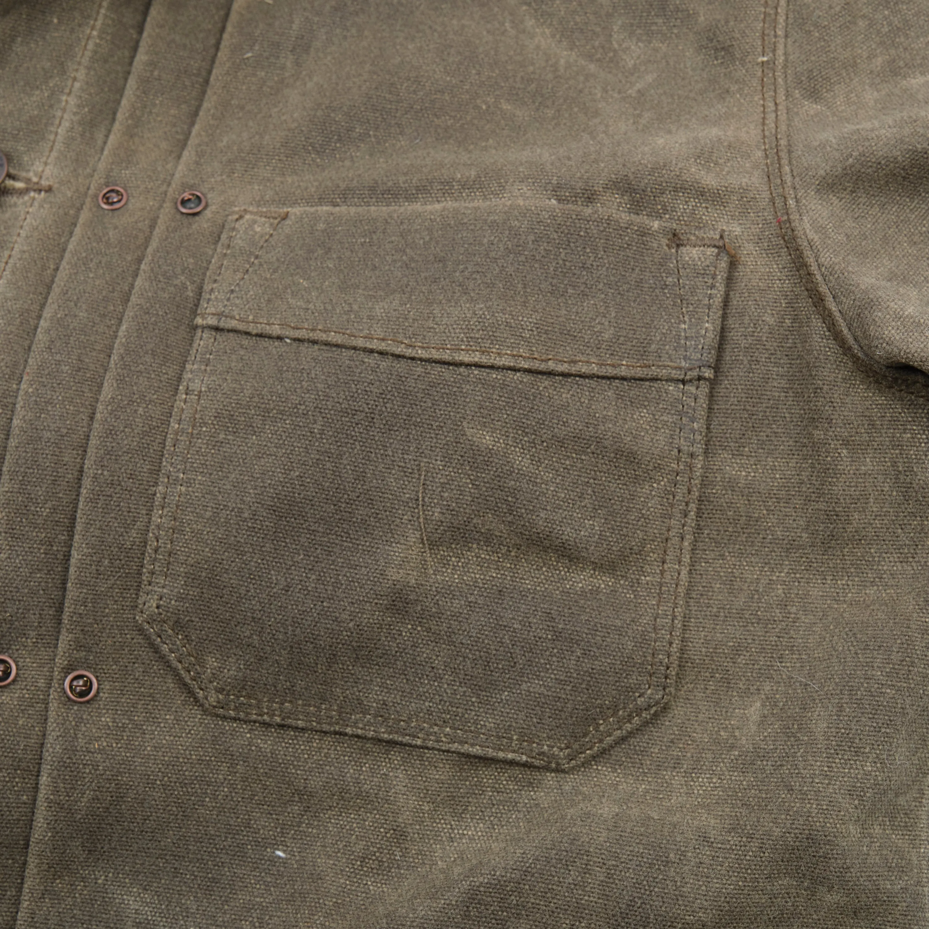 Riders Jacket Heavy Waxed Canvas Tobacco Blue Wool sold by Freenote Cloth product image thumbnail 5