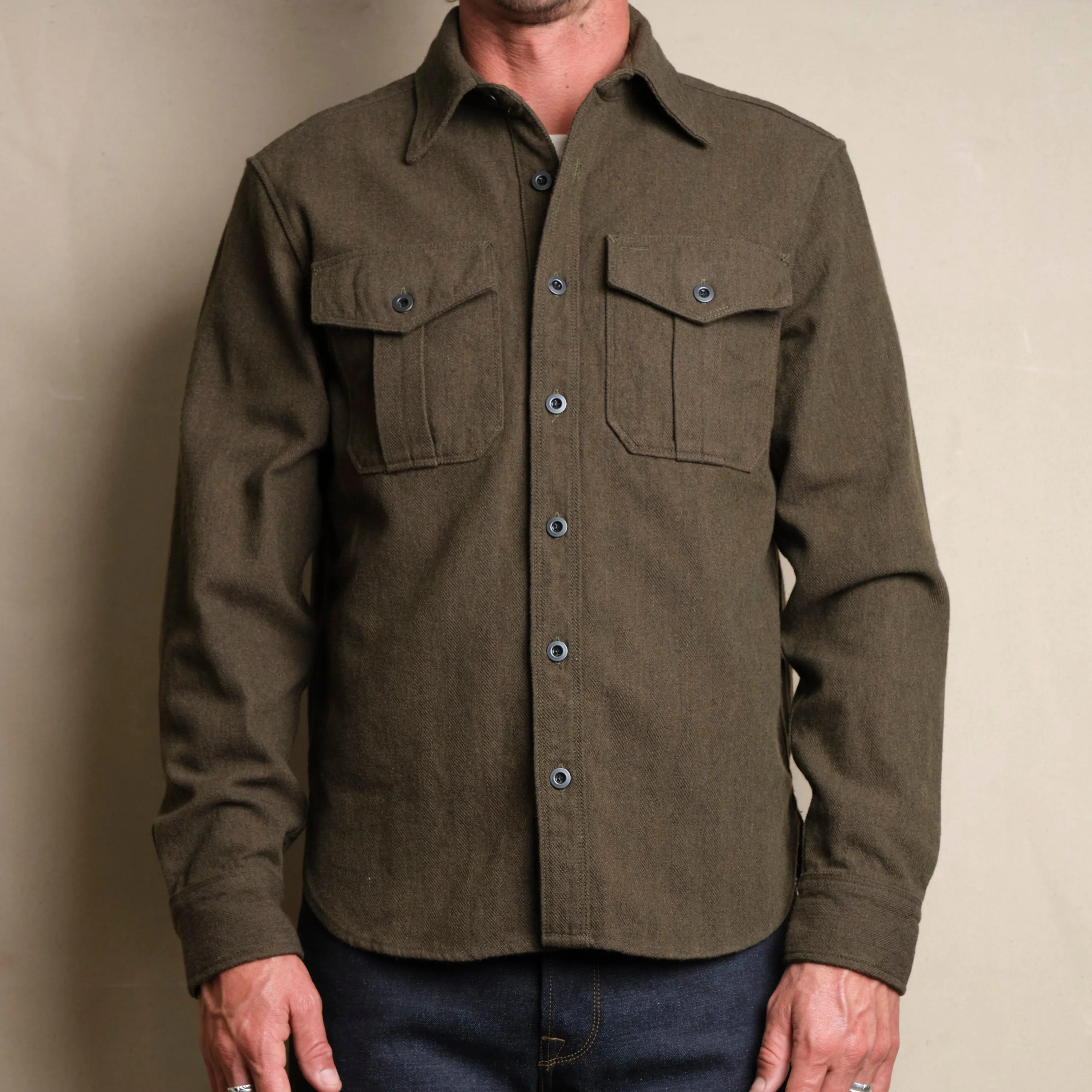 Kamas Olive Wool sold by Freenote Cloth product image thumbnail 2