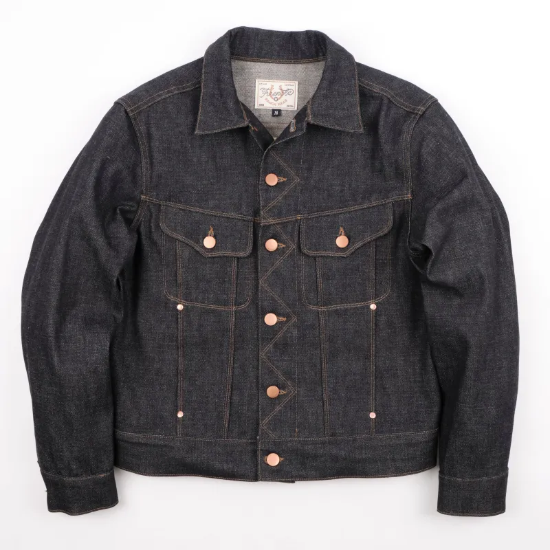 High Low Denim Jacket Broken Twill sold by Freenote Cloth