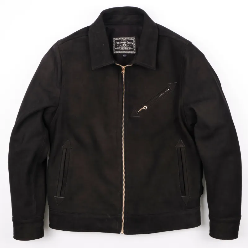 Locklin Nubuck Black sold by Freenote Cloth