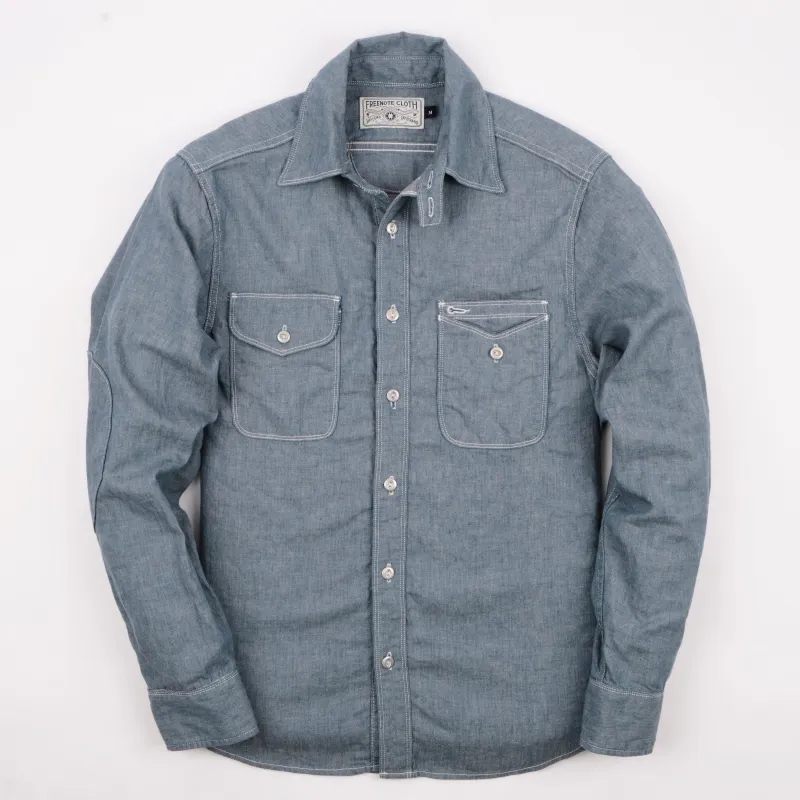 Lambert Herringbone Chambray sold by Freenote Cloth