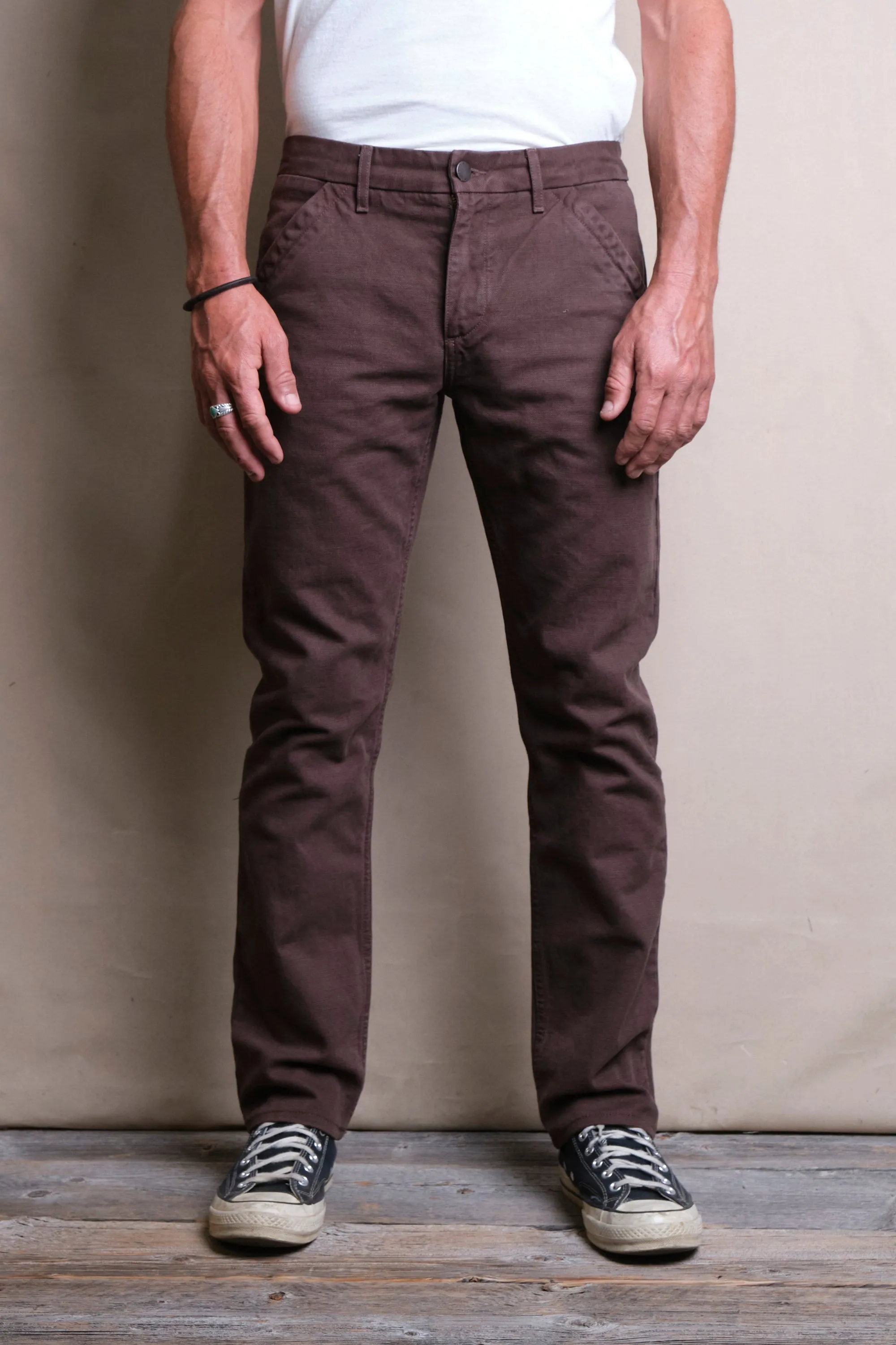 Workers Chino Slim Fit 14 Ounce Slub Bark sold by Freenote Cloth