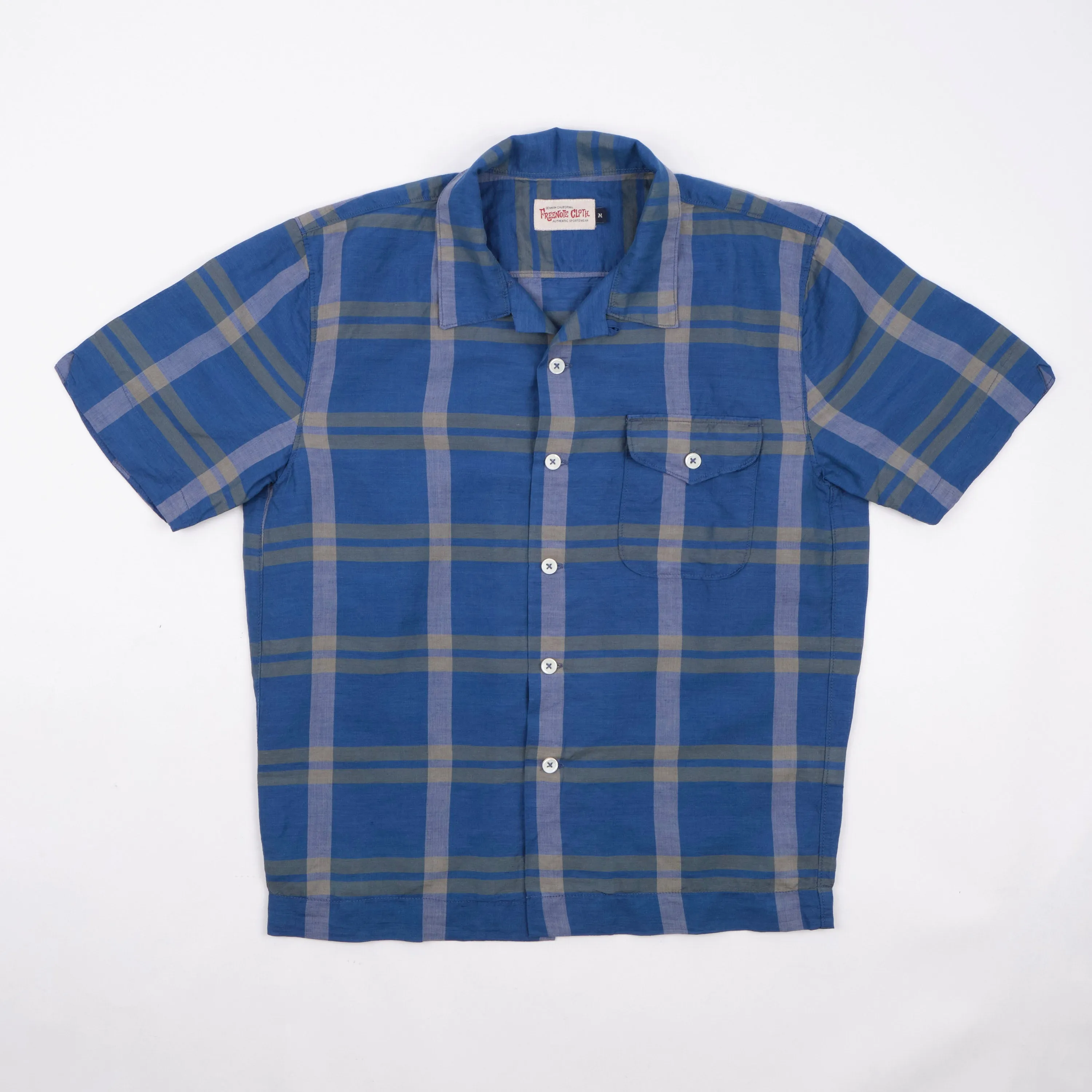 Jove Anchorage Blue Plaid sold by Freenote Cloth