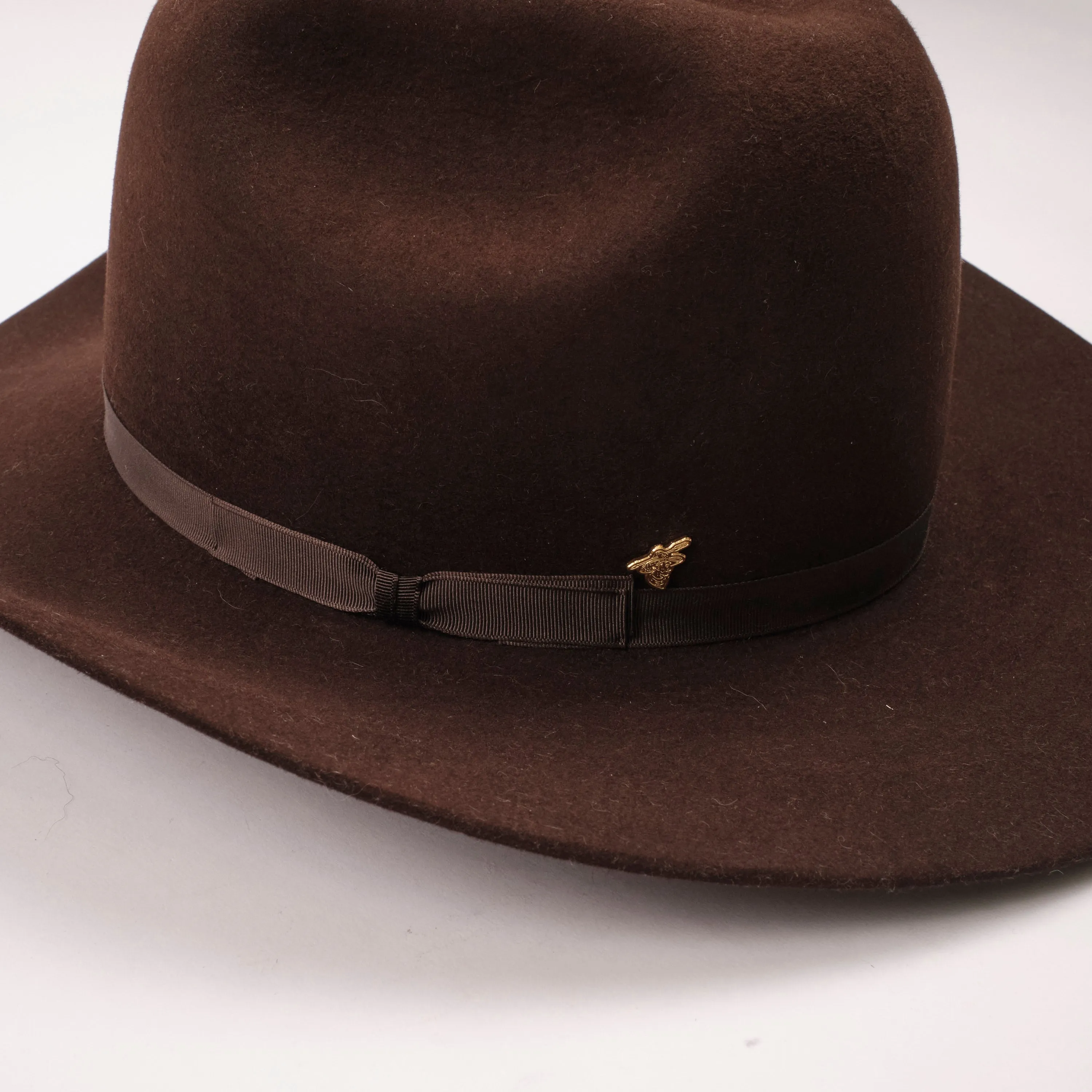 Bowman Hat Co. x Freenote Cloth Cattleman Western Hat Chocolate sold by Freenote Cloth product image thumbnail 3