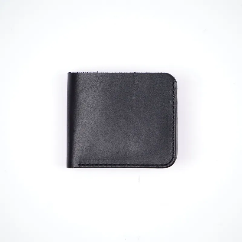 GOLDEN AGE SUPPLY CO. - PREMIUM ITALIAN LEATHER - BLACK BI-FOLD WALLET sold by Freenote Cloth