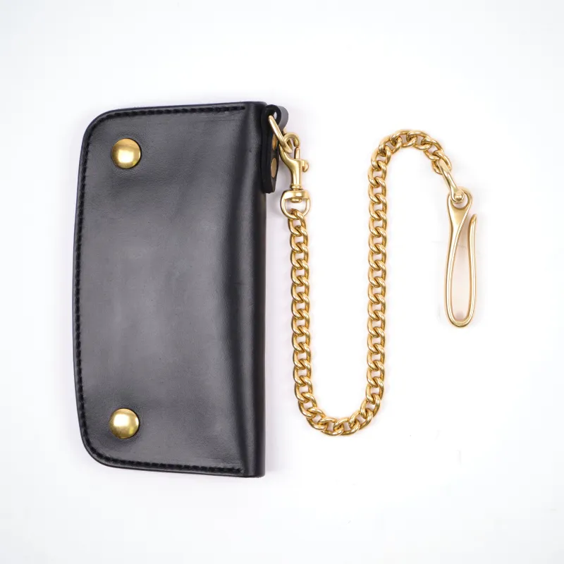 GOLDEN AGE SUPPLY CO. - PREMIUM ITALIAN LEATHER - BLACK TRUCKER WALLET sold by Freenote Cloth