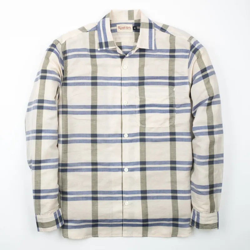 Hawaiian LS Chalk Plaid sold by Freenote Cloth