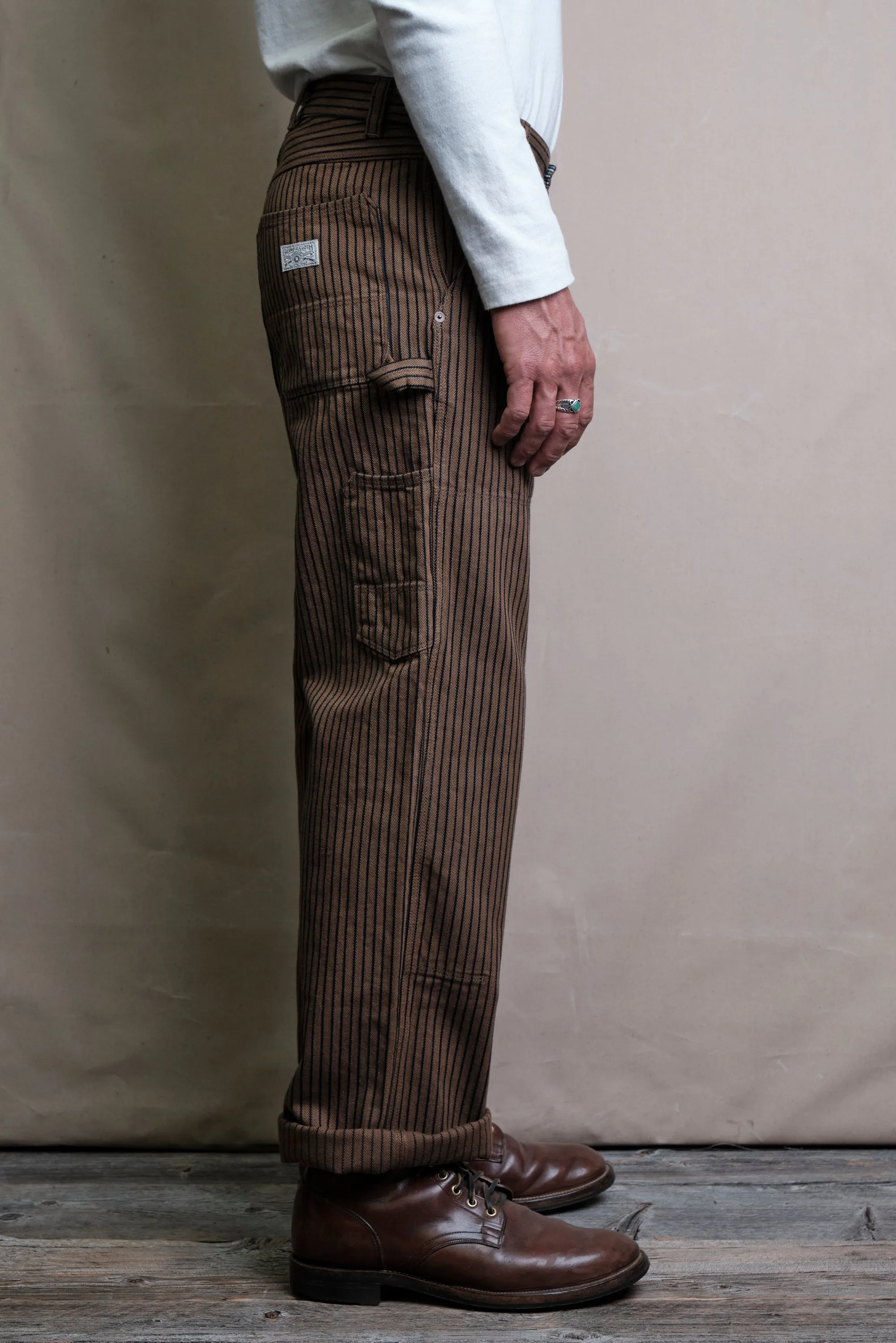 Ortega Pant Brown Herringbone Dobby sold by Freenote Cloth product image thumbnail 5