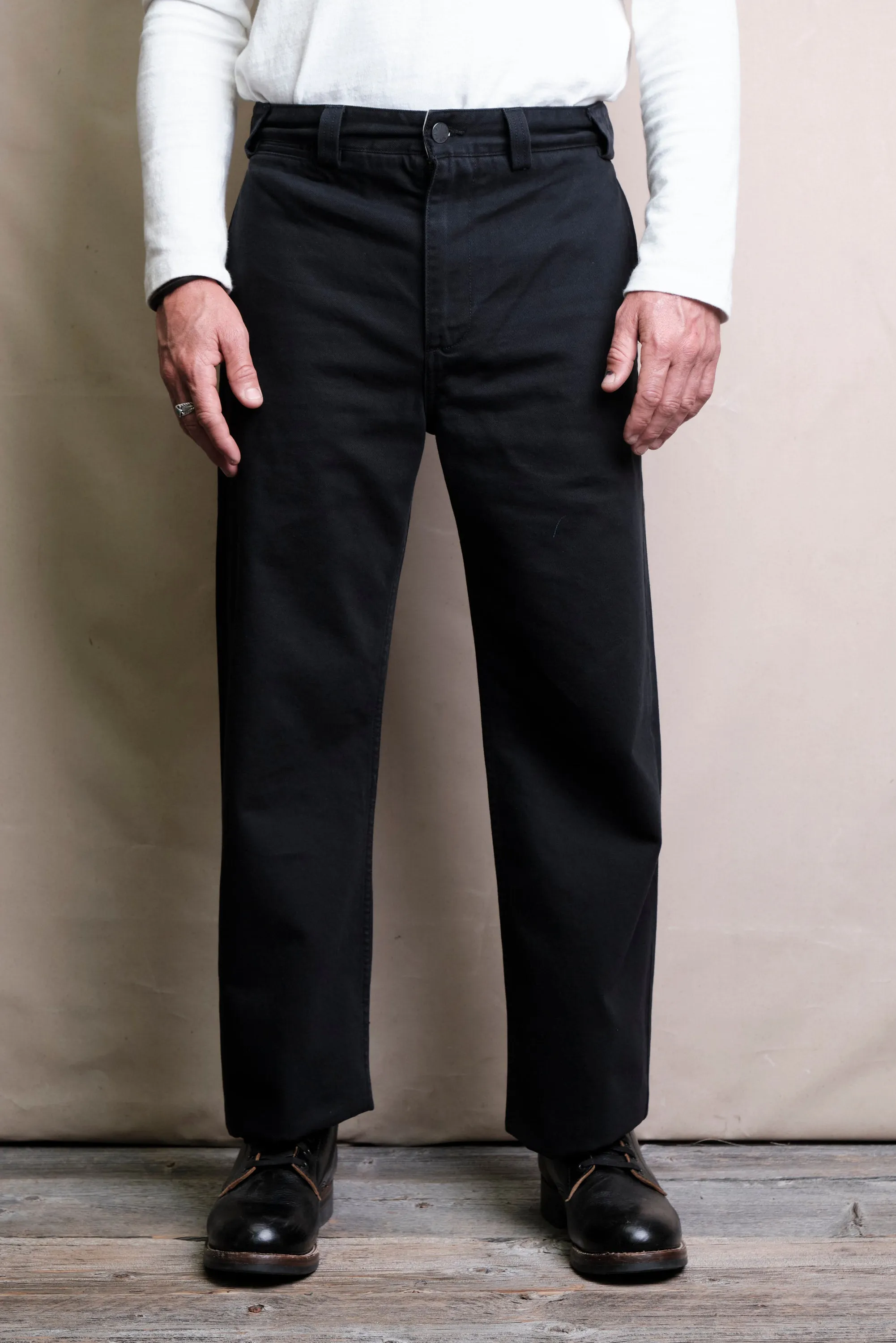 Shifter Pant 11 Ounce Black sold by Freenote Cloth