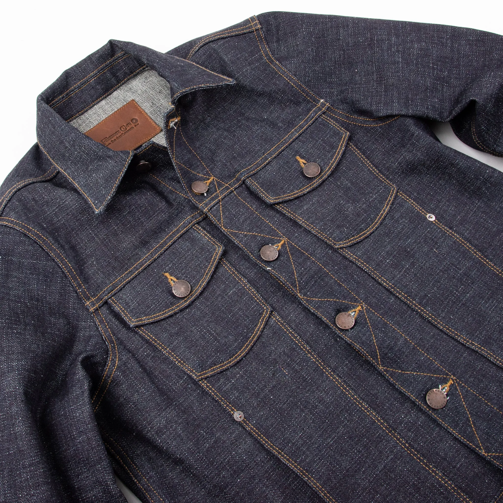 Classic Denim Jacket <span> 17 Ounce Indigo Slub Denim </span> sold by Freenote Cloth product image thumbnail 3