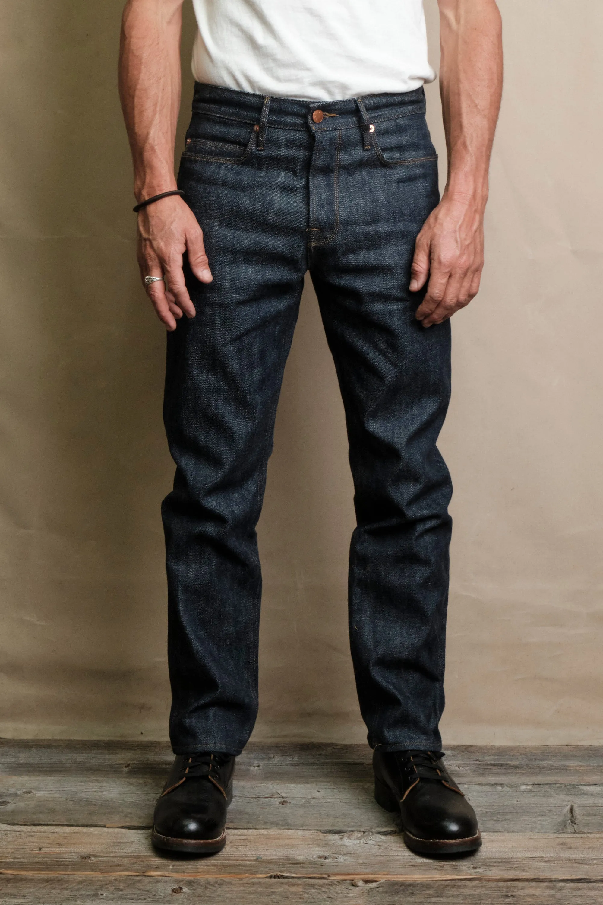 Portola Classic Taper 13 Ounce Indigo Denim sold by Freenote Cloth