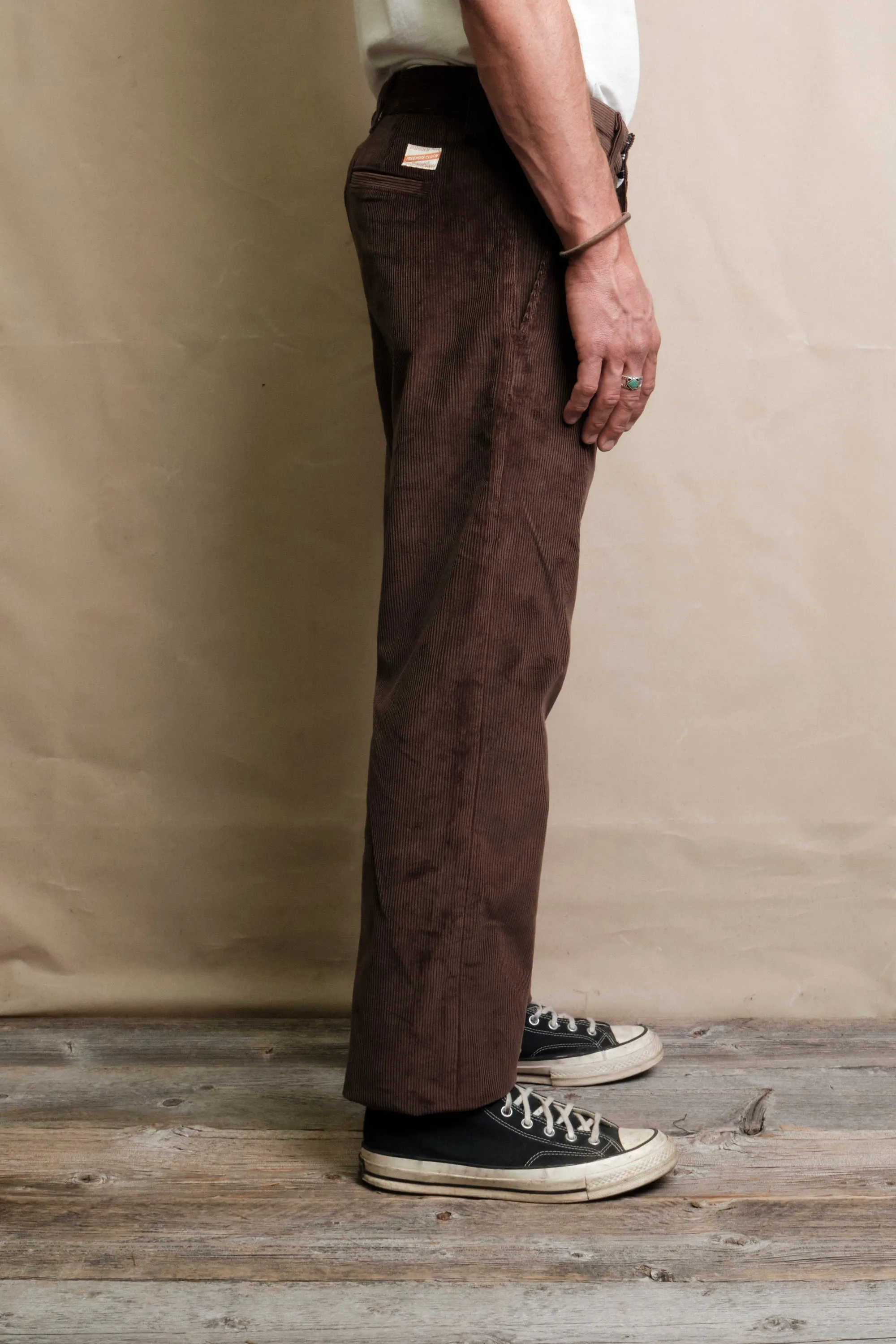 Deck Pant Chocolate Corduroy sold by Freenote Cloth product image thumbnail 2