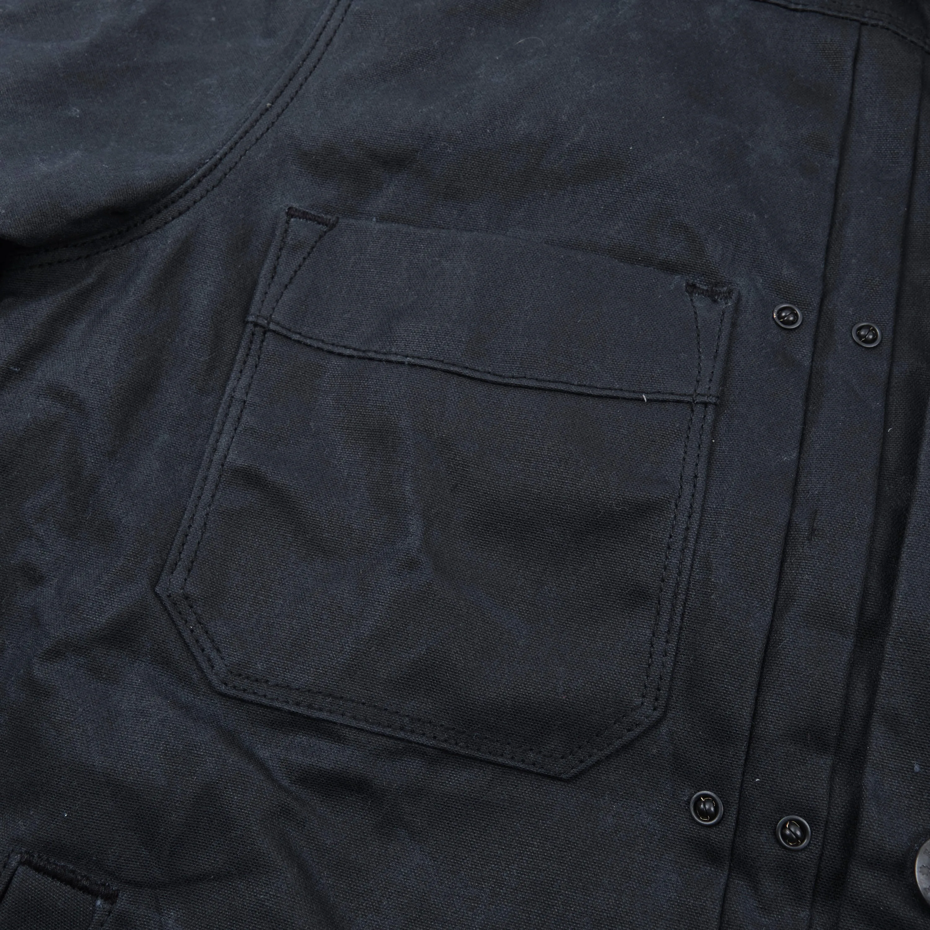 Riders Jacket Waxed Canvas <span>Black</span> sold by Freenote Cloth product image thumbnail 4