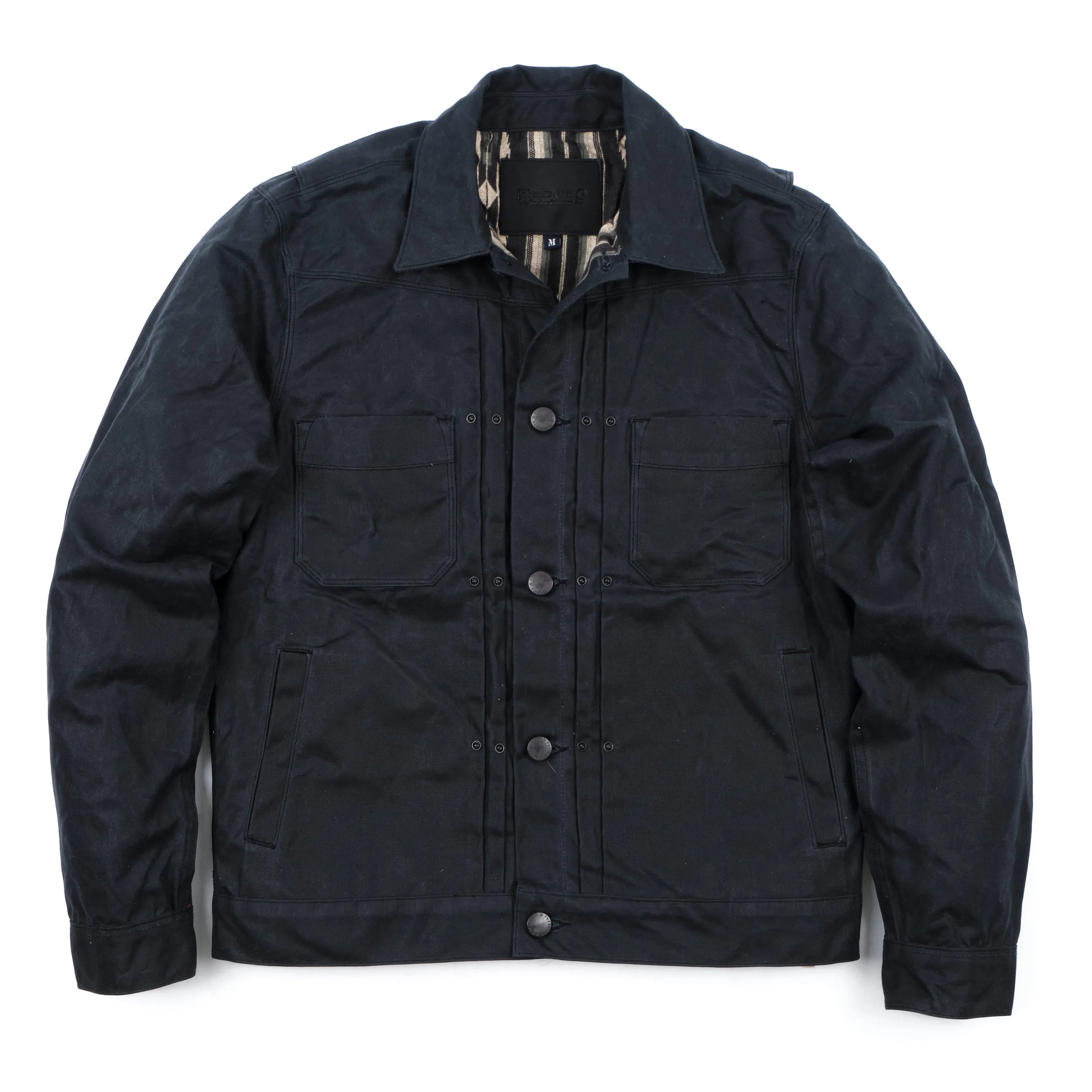 Riders Jacket Waxed Canvas <span>Black</span> sold by Freenote Cloth