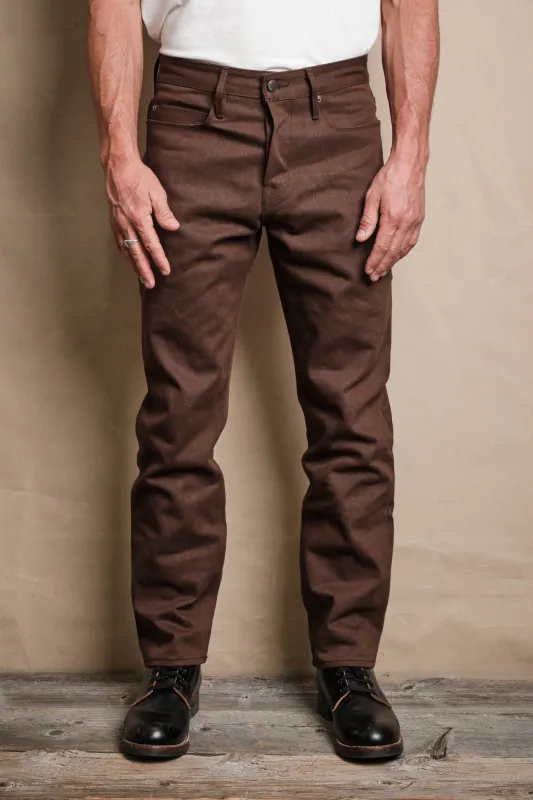 Portola 15 Ounce Dark Brown Denim sold by Freenote Cloth