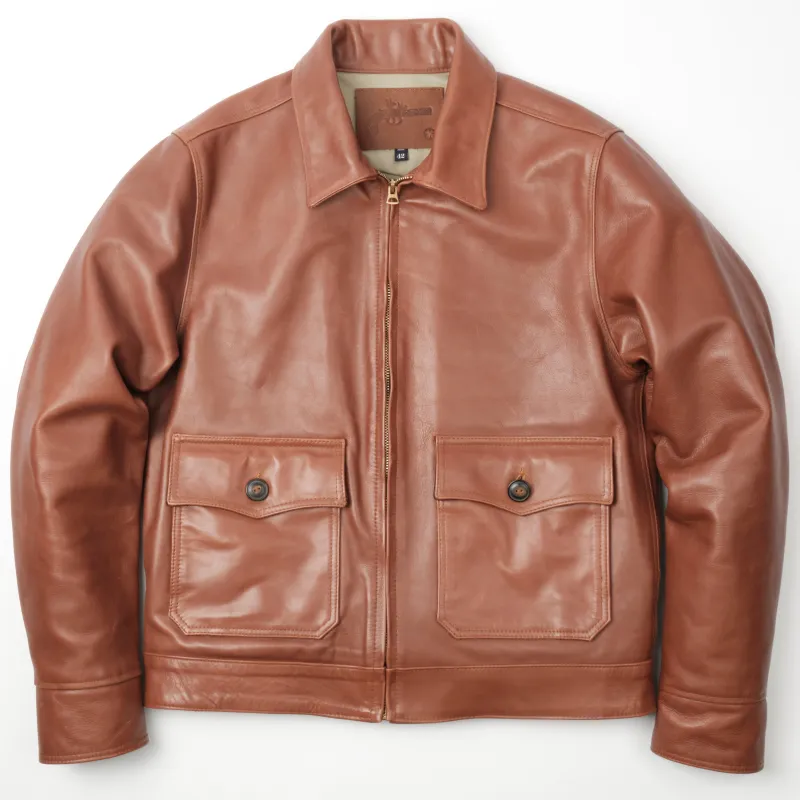 Alcorn Leather Brown Calfskin made by Freenote Cloth