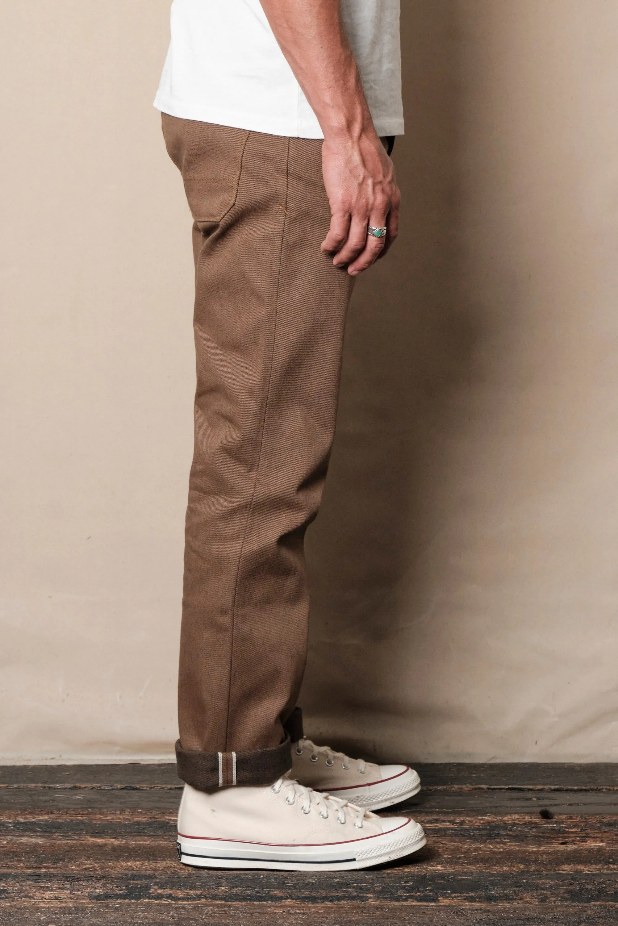 Trabuco Classic Straight <span> 15 Ounce Brown Denim </span> sold by Freenote Cloth product image thumbnail 4