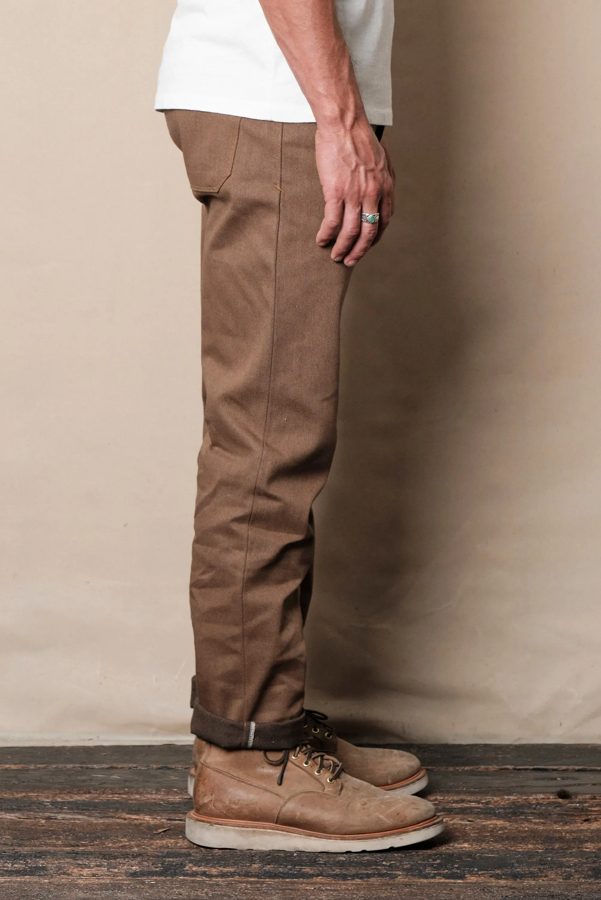 Portola Classic Taper <span> 15 Ounce Brown Denim </span> sold by Freenote Cloth product image thumbnail 3