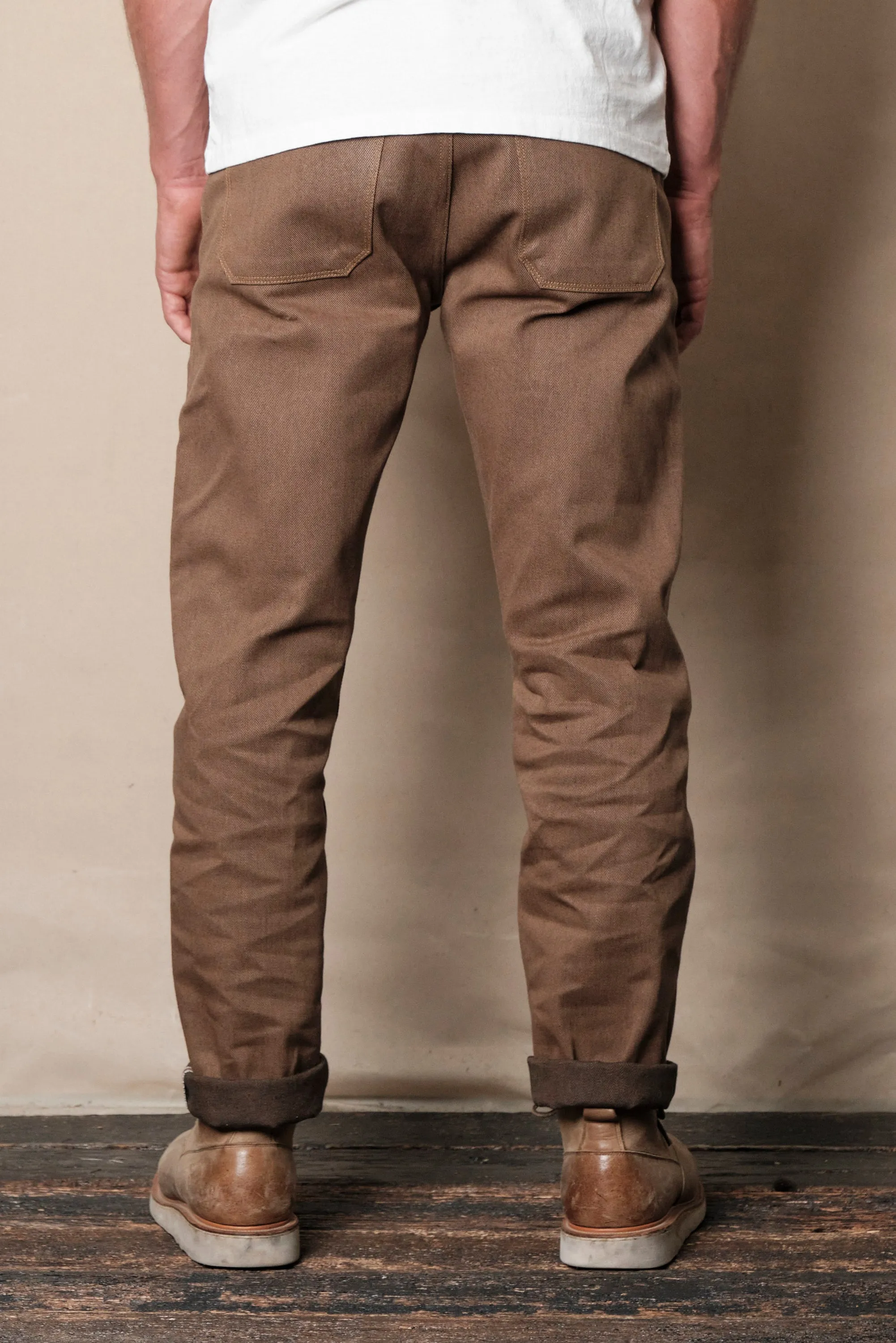 Portola Classic Taper <span> 15 Ounce Brown Denim </span> sold by Freenote Cloth product image thumbnail 4