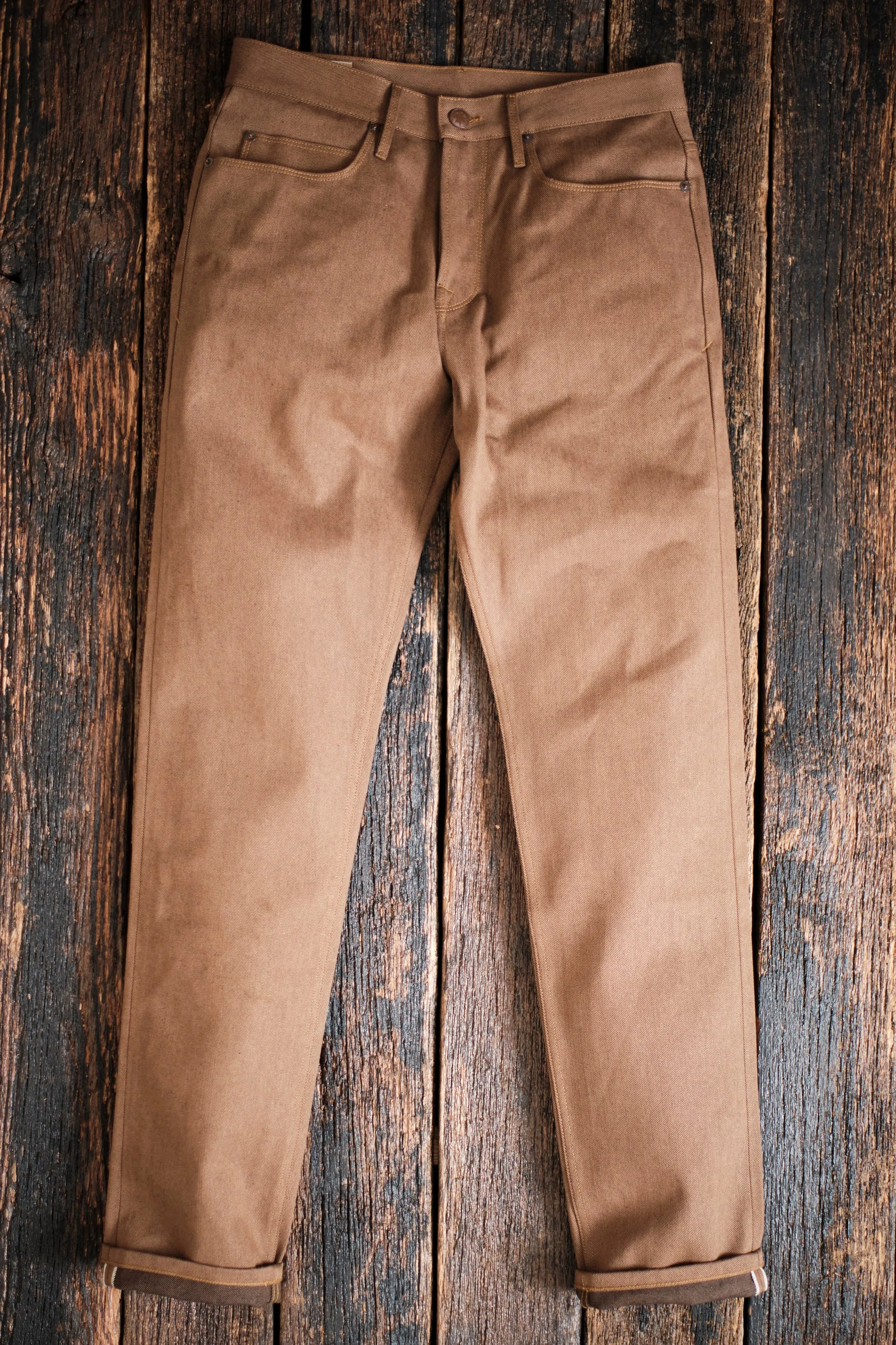 Portola Classic Taper <span> 15 Ounce Brown Denim </span> sold by Freenote Cloth product image thumbnail 5