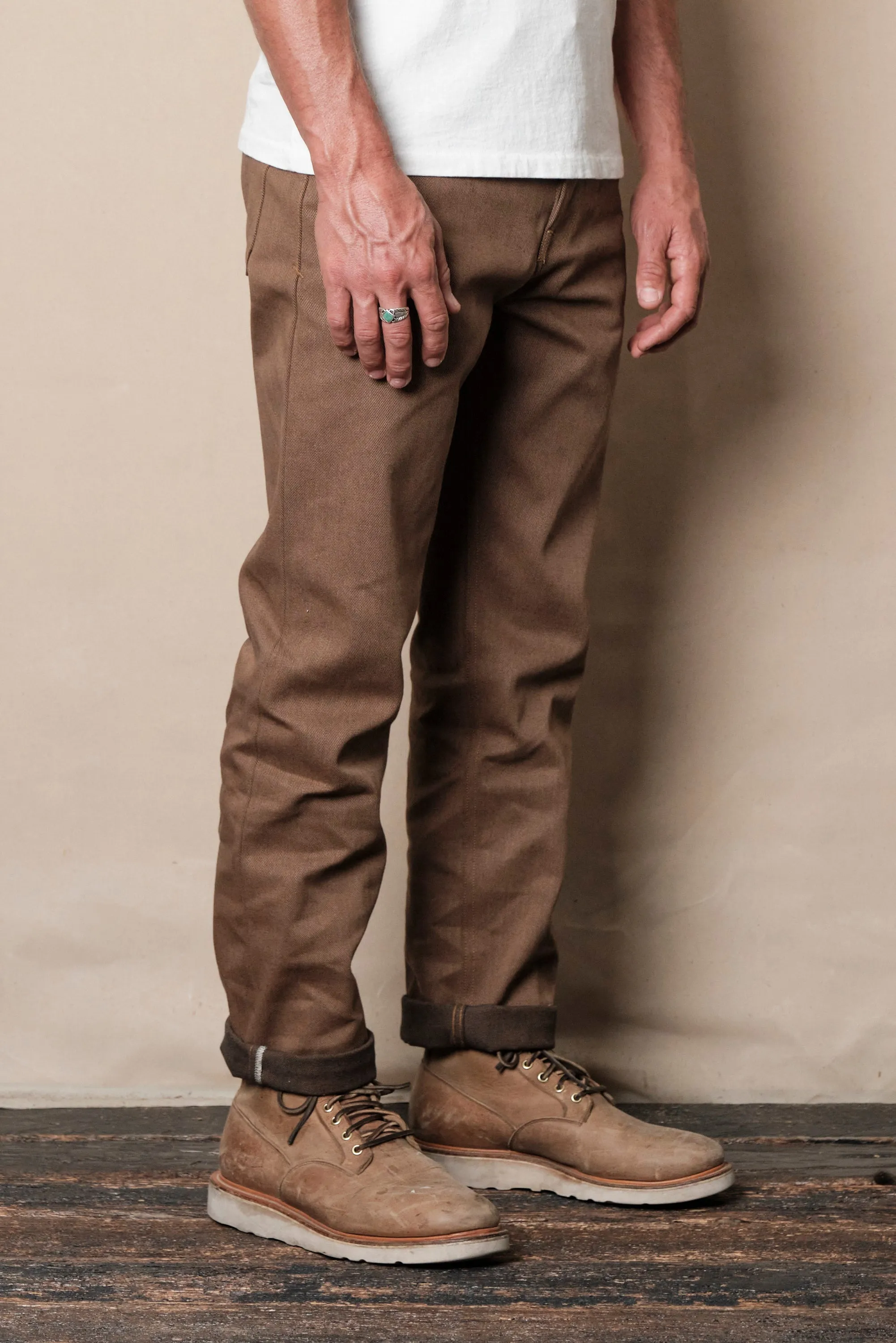 Portola Classic Taper <span> 15 Ounce Brown Denim </span> sold by Freenote Cloth product image thumbnail 2