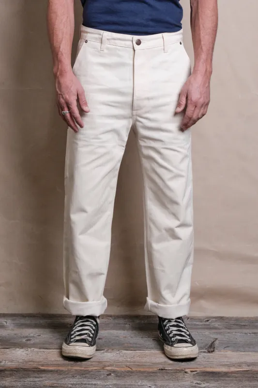 Ortega Pant White sold by Freenote Cloth