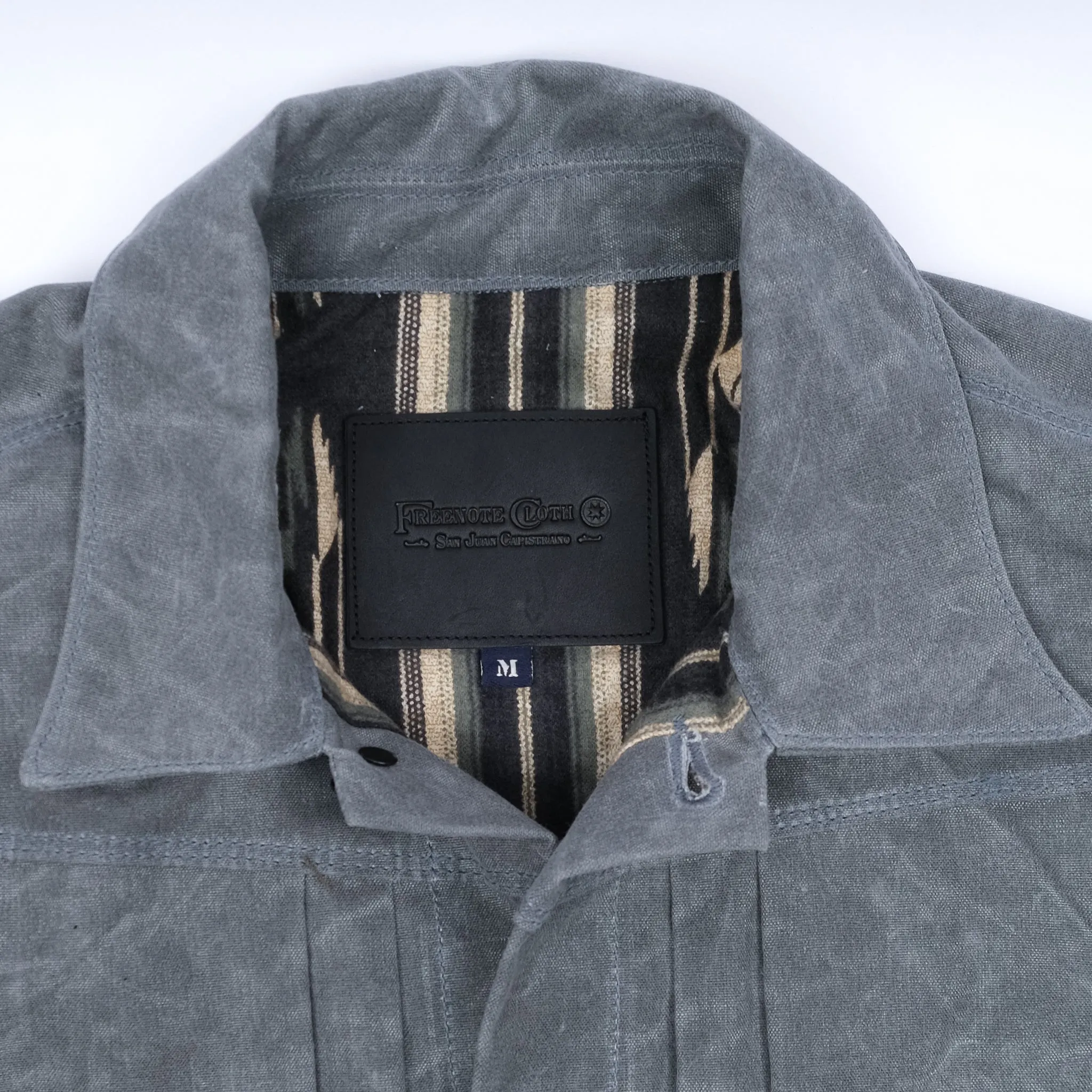 Riders Jacket Waxed Canvas <span> Charcoal</span> sold by Freenote Cloth product image thumbnail 3