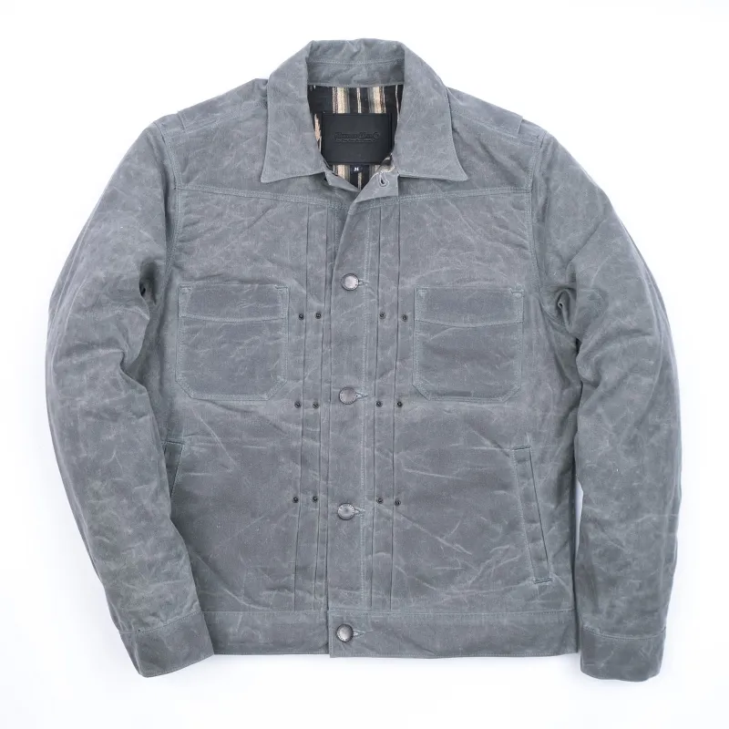 Riders Jacket Waxed Canvas <span> Charcoal</span> sold by Freenote Cloth