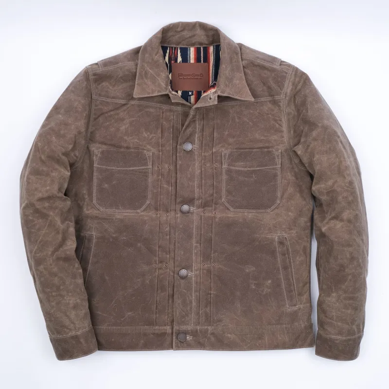 Riders Jacket Waxed Canvas <span>Oak</span> sold by Freenote Cloth