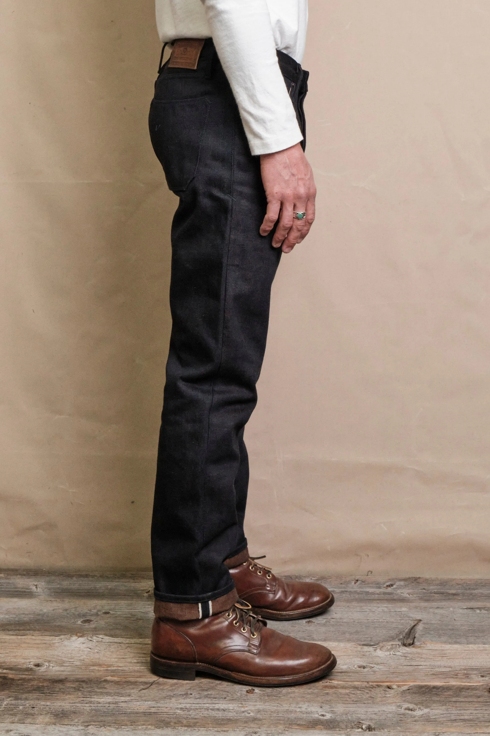 Portola Classic Taper <span> 16 Ounce Indigo Brown Denim </span> sold by Freenote Cloth product image thumbnail 2