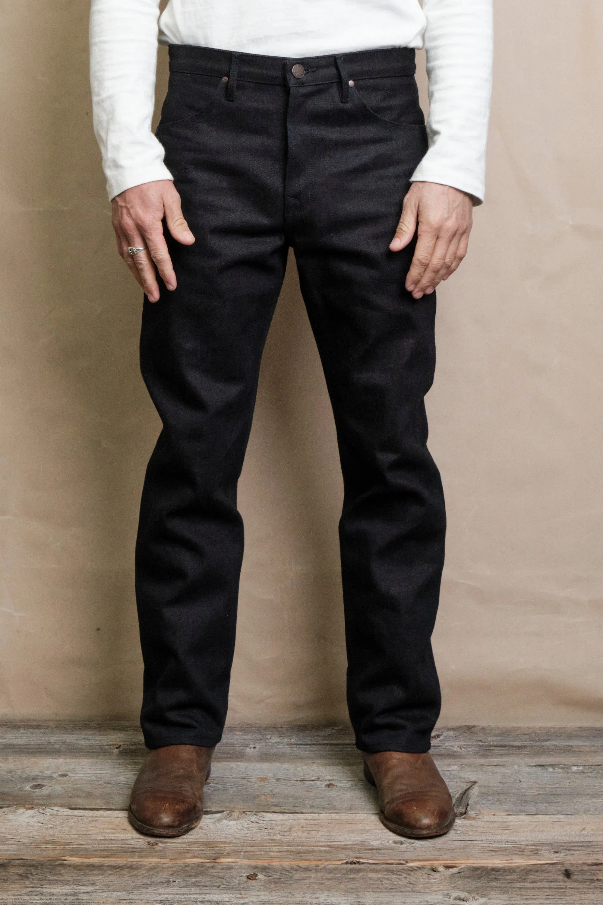 Wilkes Western <span>16 Ounce Indigo Brown Denim </span> sold by Freenote Cloth