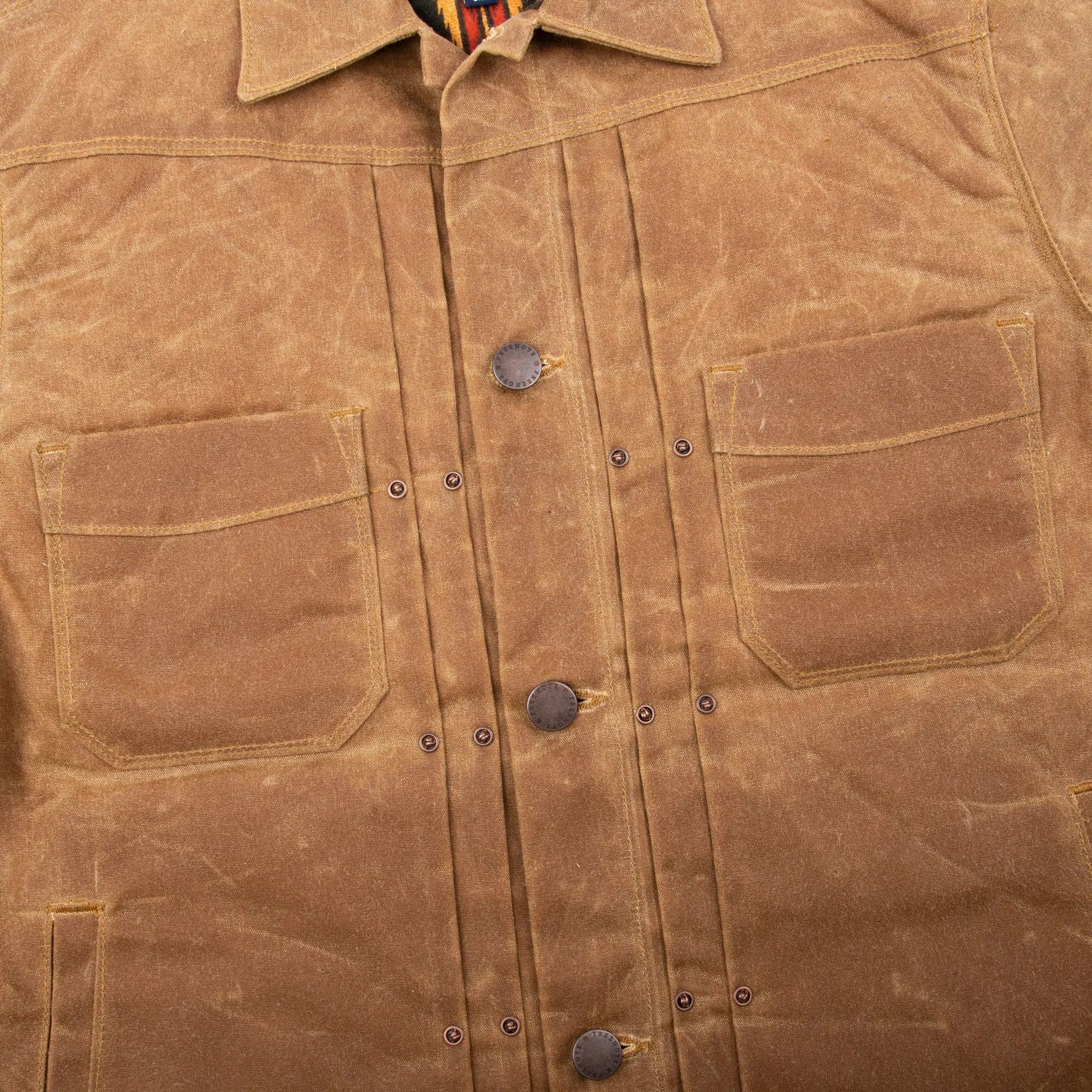 Riders Jacket Waxed Canvas <span>Rust</span> sold by Freenote Cloth product image thumbnail 4