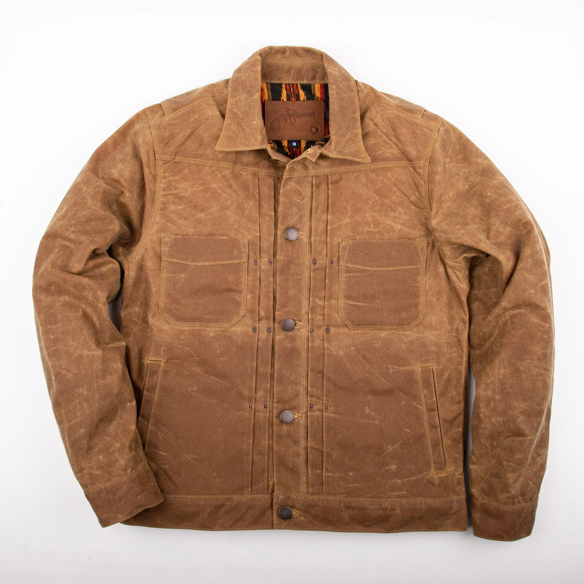 Riders Jacket Waxed Canvas <span>Rust</span> sold by Freenote Cloth