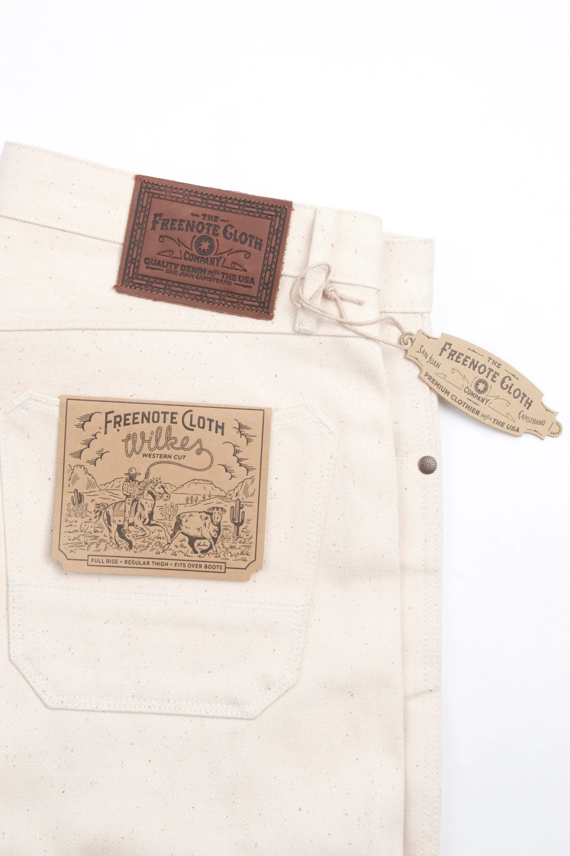 Wilkes Western <span>14 Ounce Ecru Denim </span> sold by Freenote Cloth product image thumbnail 5