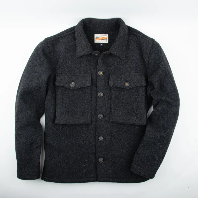 Midway Wool CPO <span> Charcoal </span> sold by Freenote Cloth