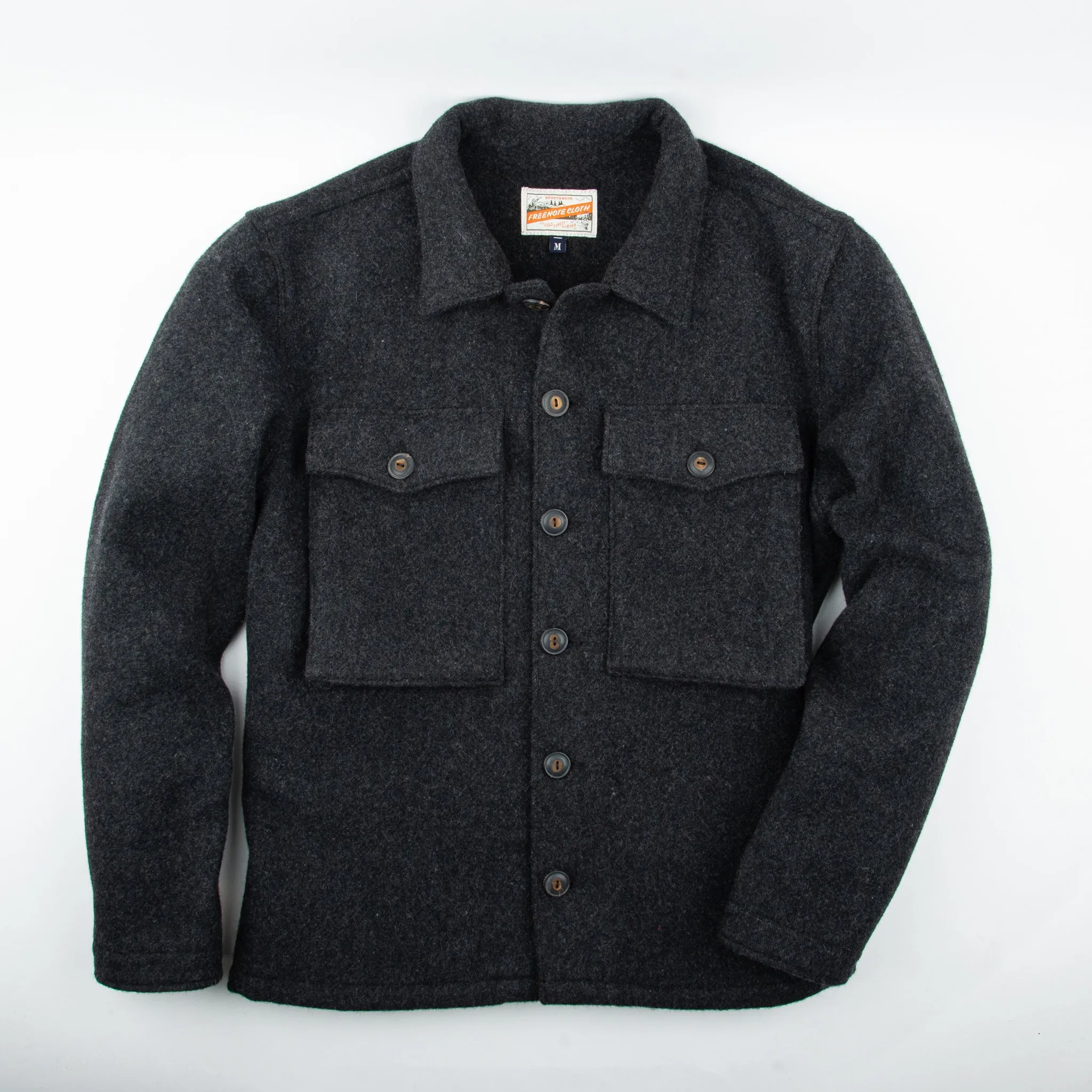 Midway Wool CPO <span> Charcoal </span> sold by Freenote Cloth