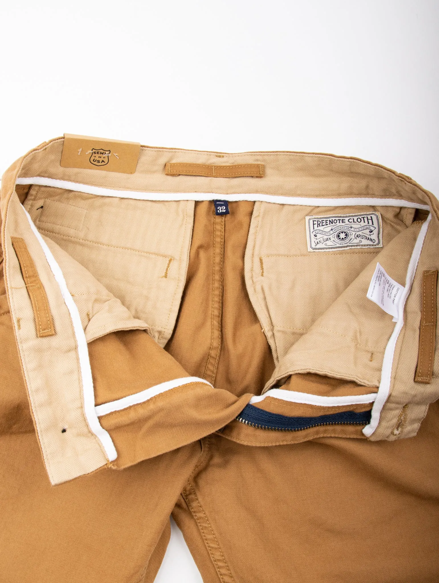 Workers Chino Slim Fit <span> Khaki</span> sold by Freenote Cloth product image thumbnail 5